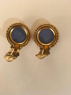 Wedgewood clip Earrings