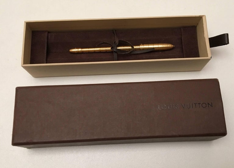 Louis Vuitton Stylo Agenda Ballpoint Pen Gold GM 11cm pre-owned w/Box