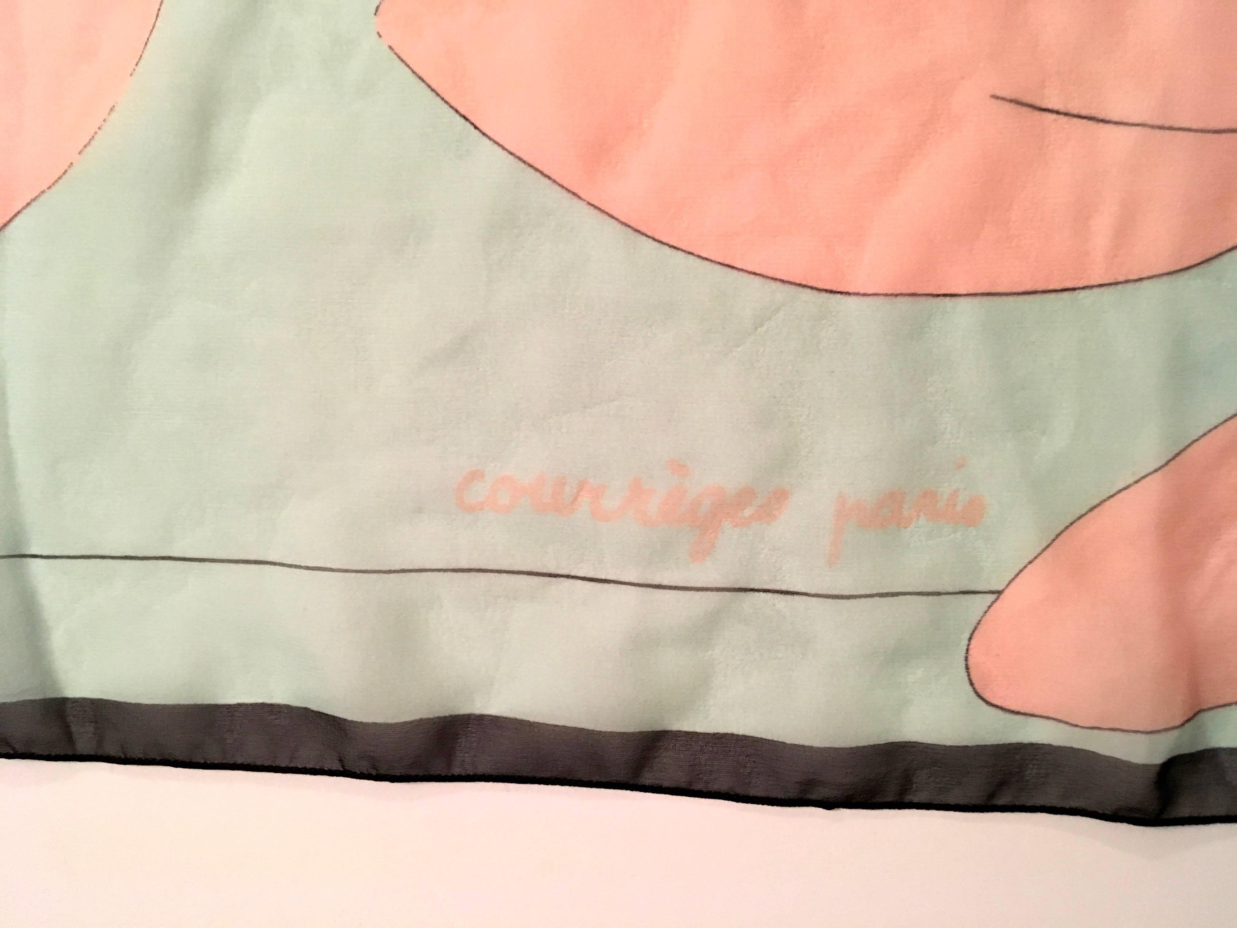Rare Courreges Scarf - 100% Silk  For Sale 1
