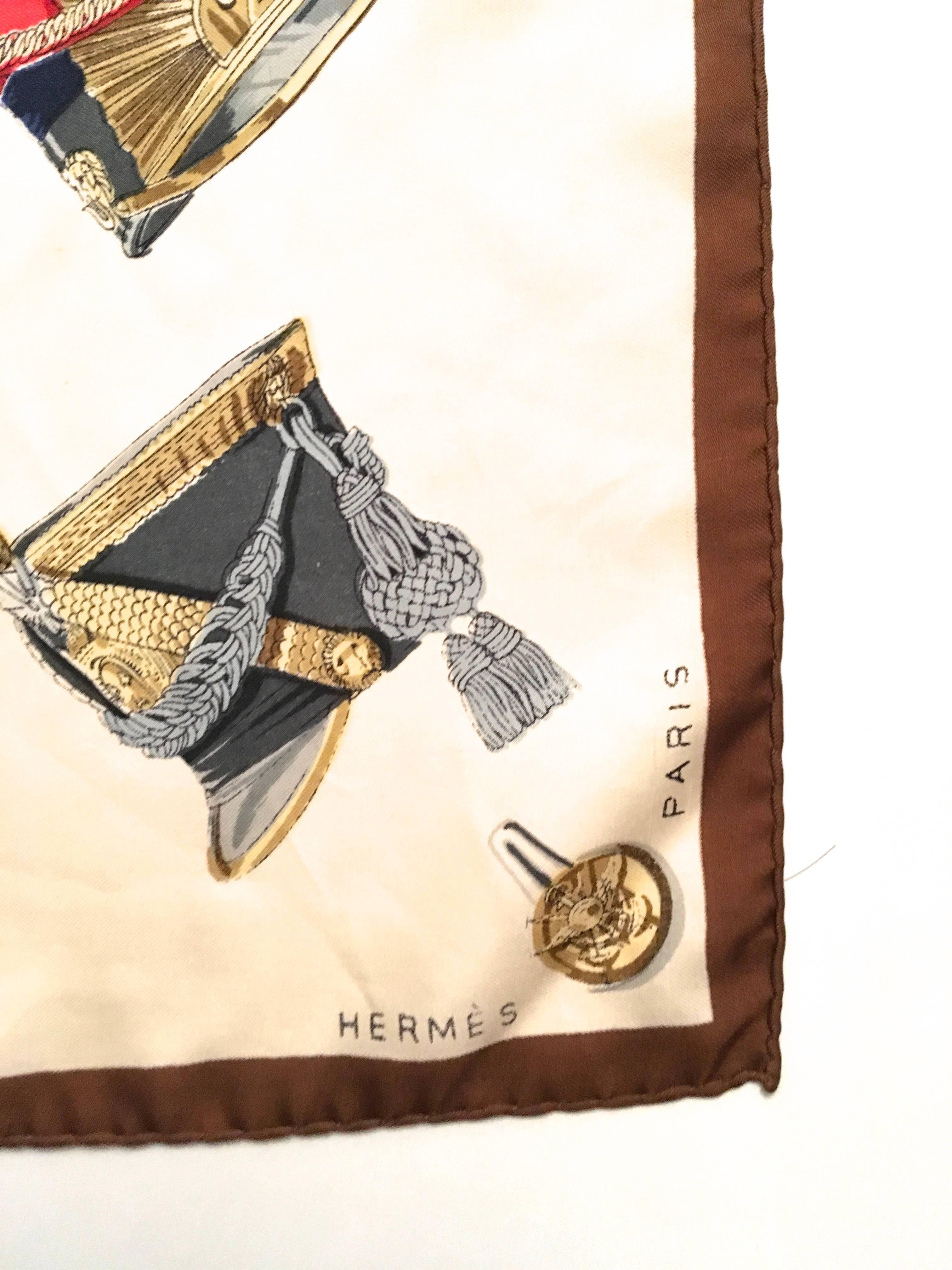 Women's or Men's Rare Vintage Hermes Scarf - 100% Silk For Sale