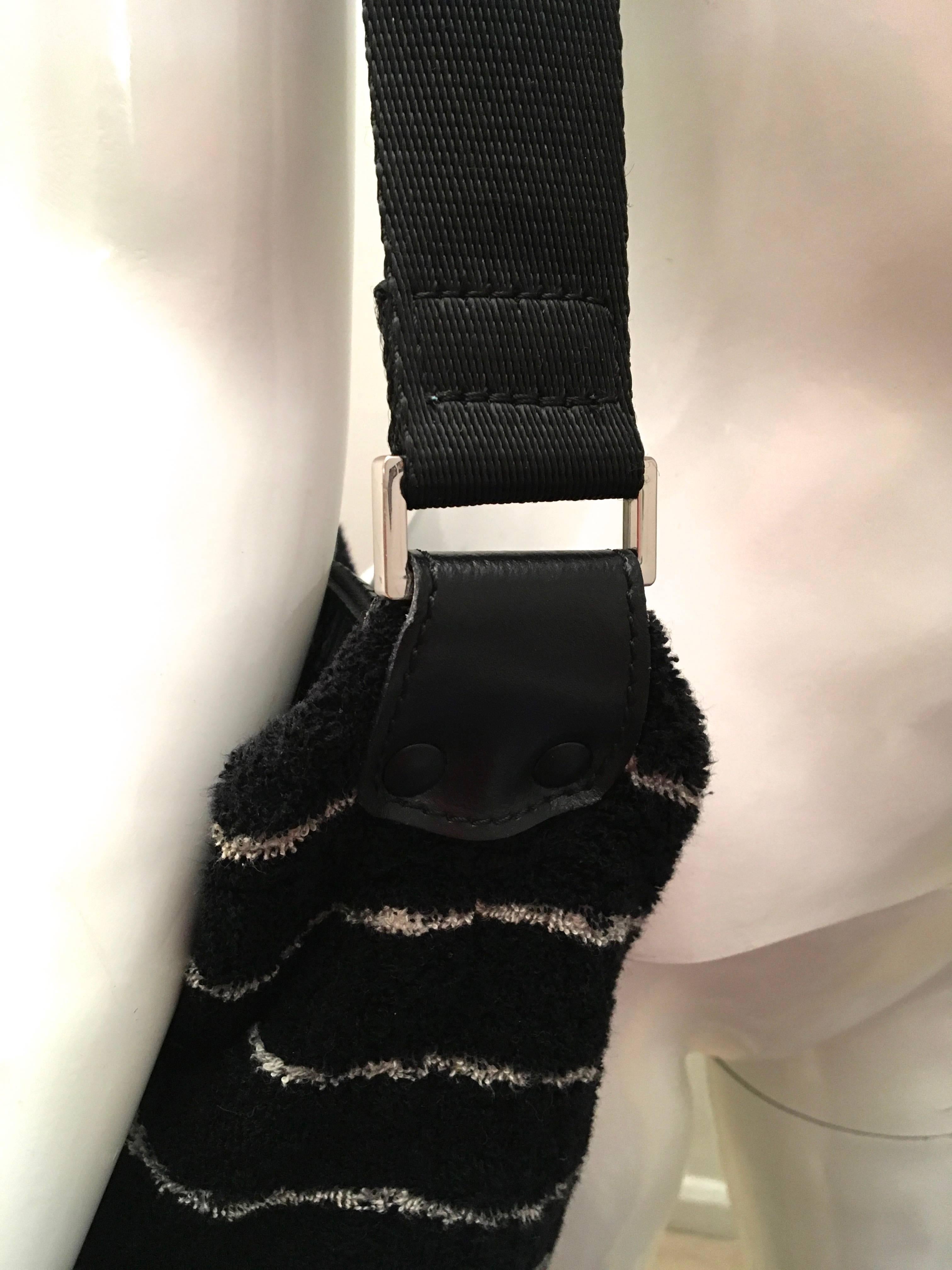 Chanel Purse/Beach Bag  Terry Cloth Black  For Sale 2