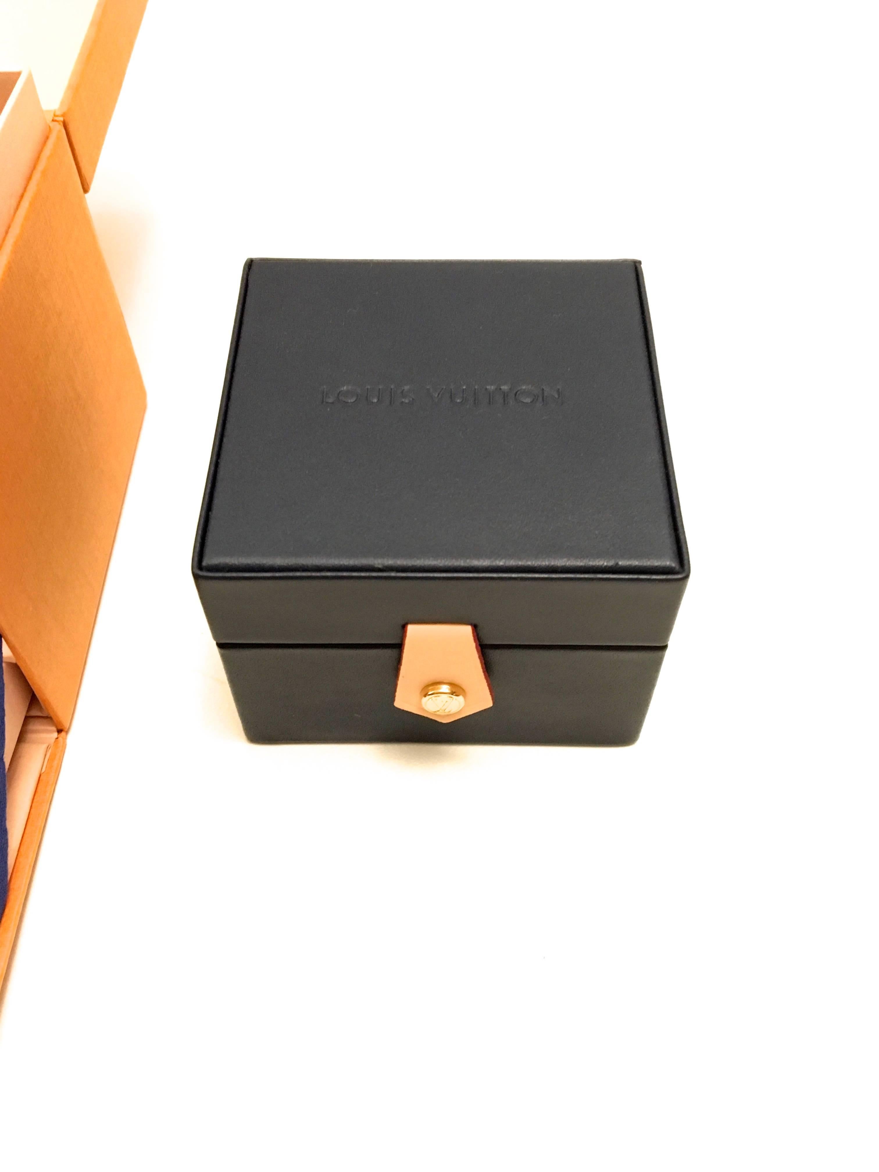 Black New Louis Vuitton Box for Ring Leather  For Sale