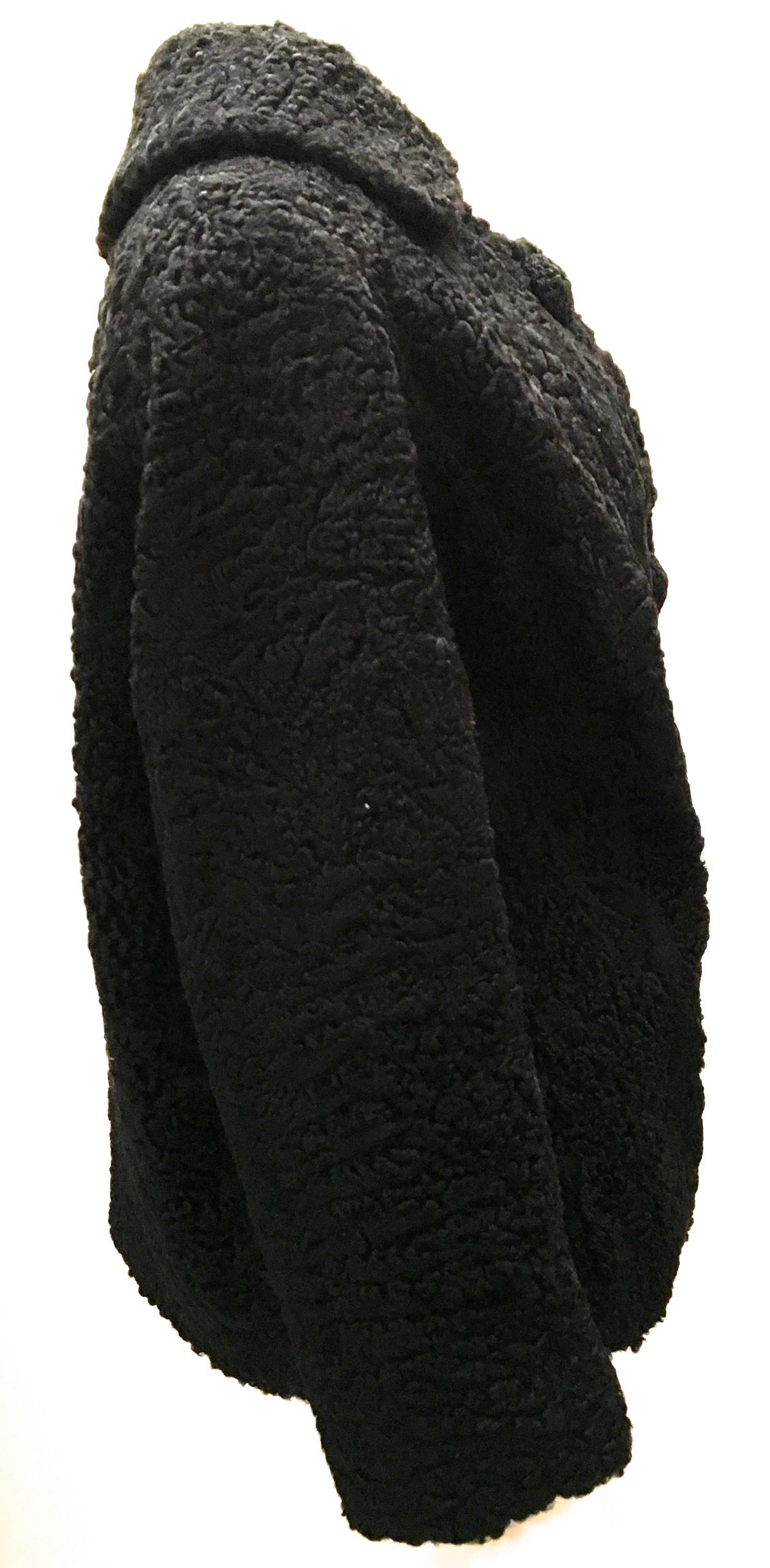 Persian Lamb Coat - Black For Sale 1