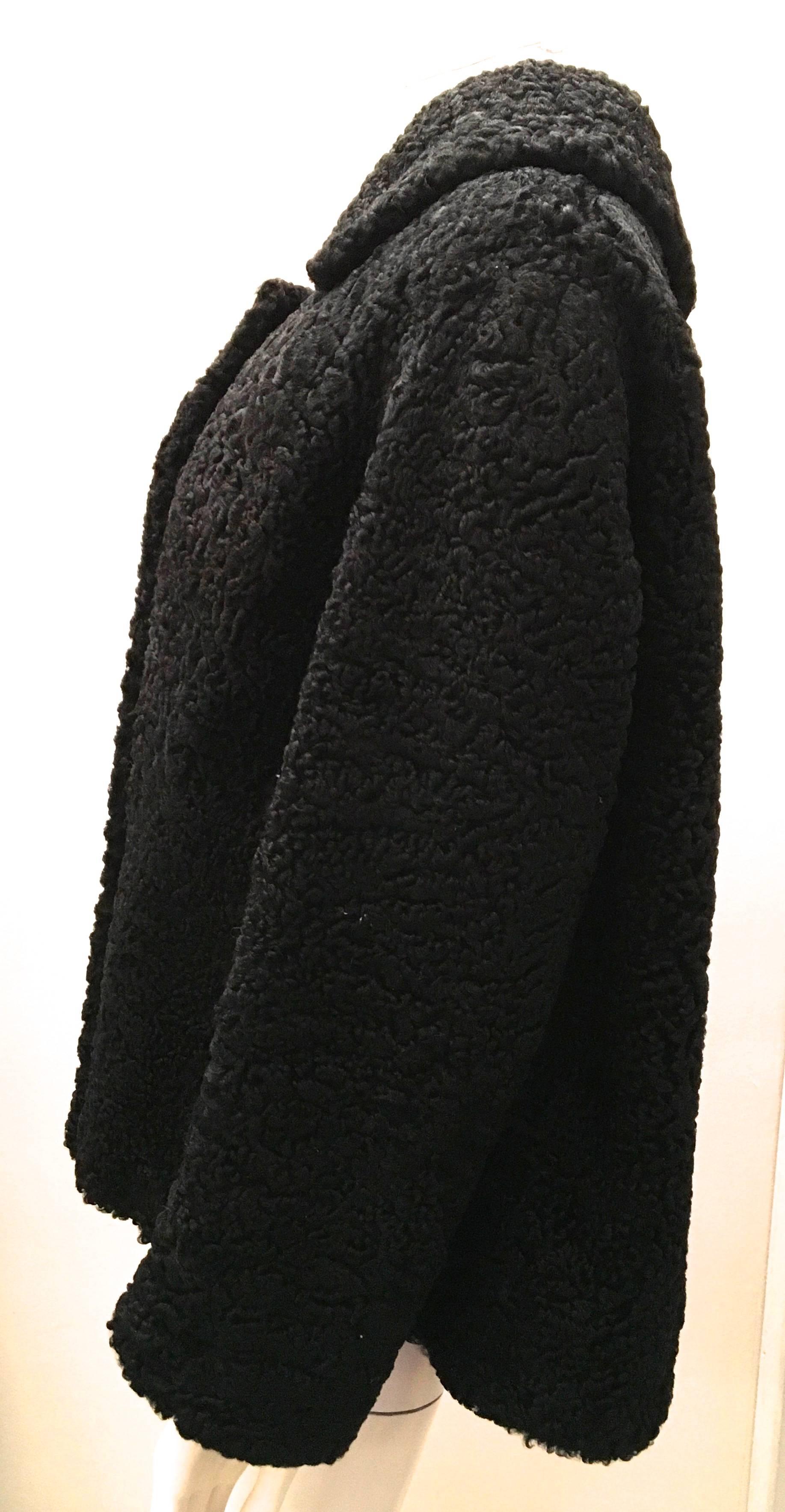 Persian Lamb Coat - Black For Sale 4