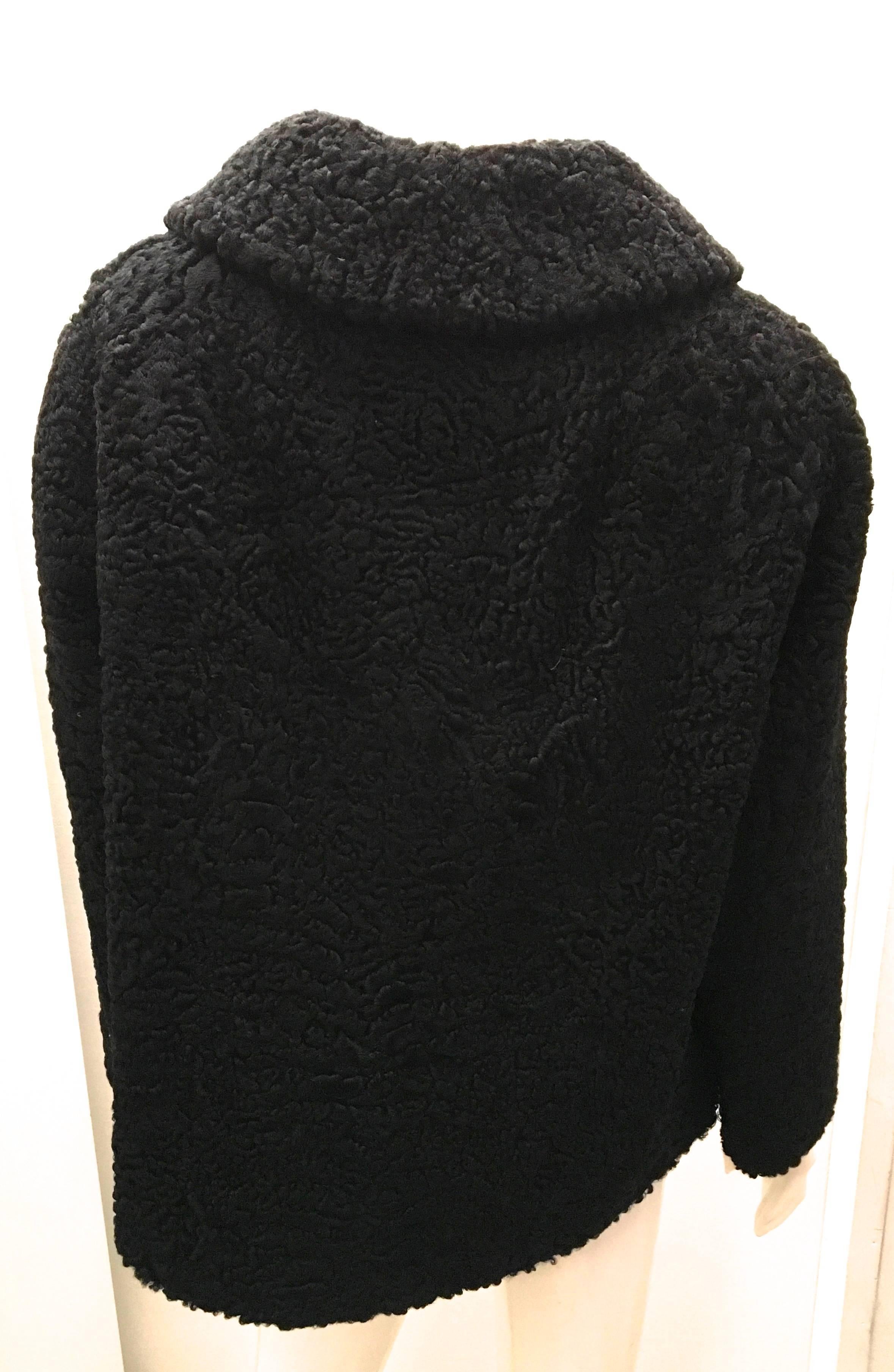 Persian Lamb Coat - Black For Sale 2