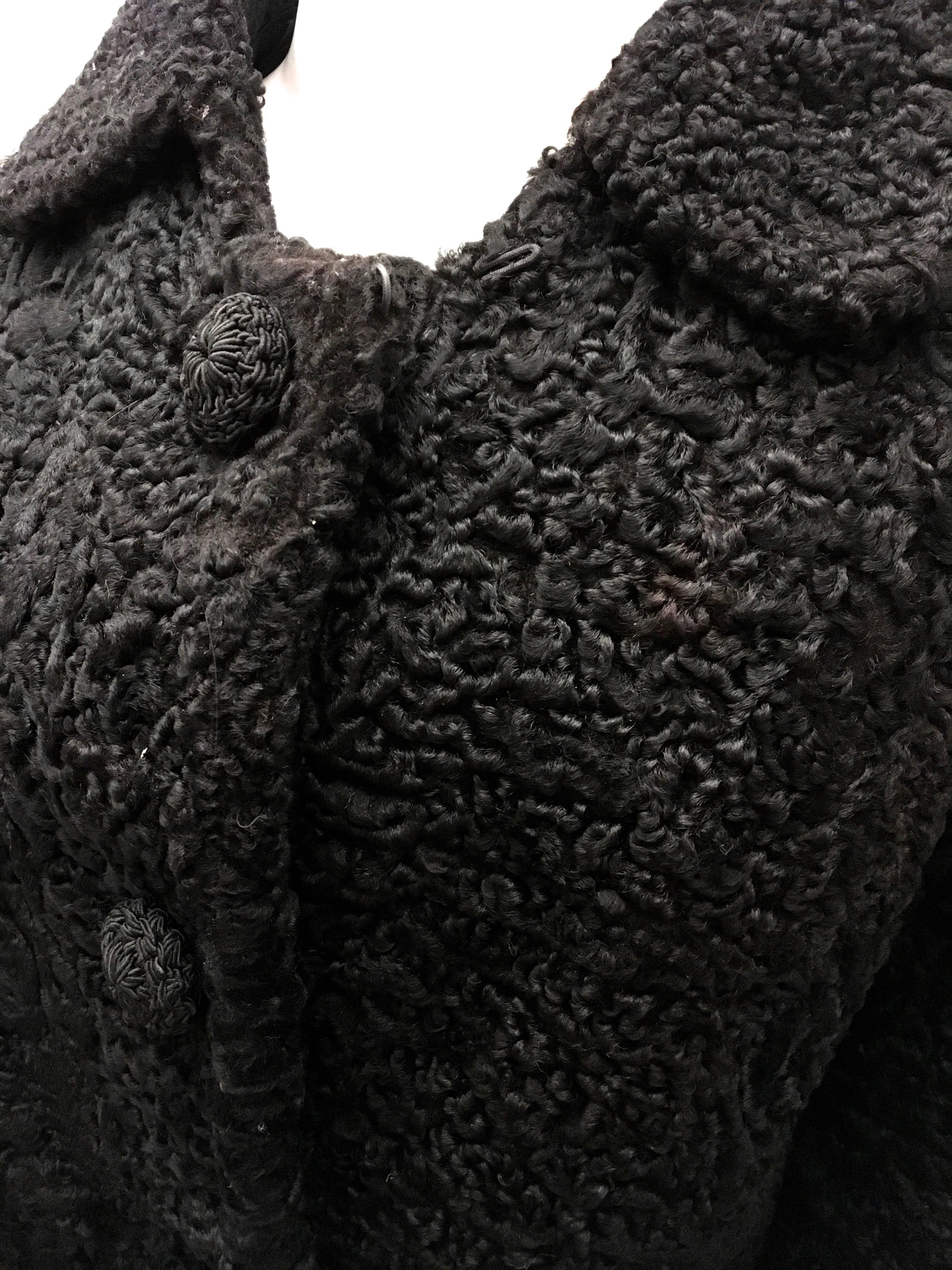 Persian Lamb Coat - Black In Excellent Condition For Sale In Boca Raton, FL