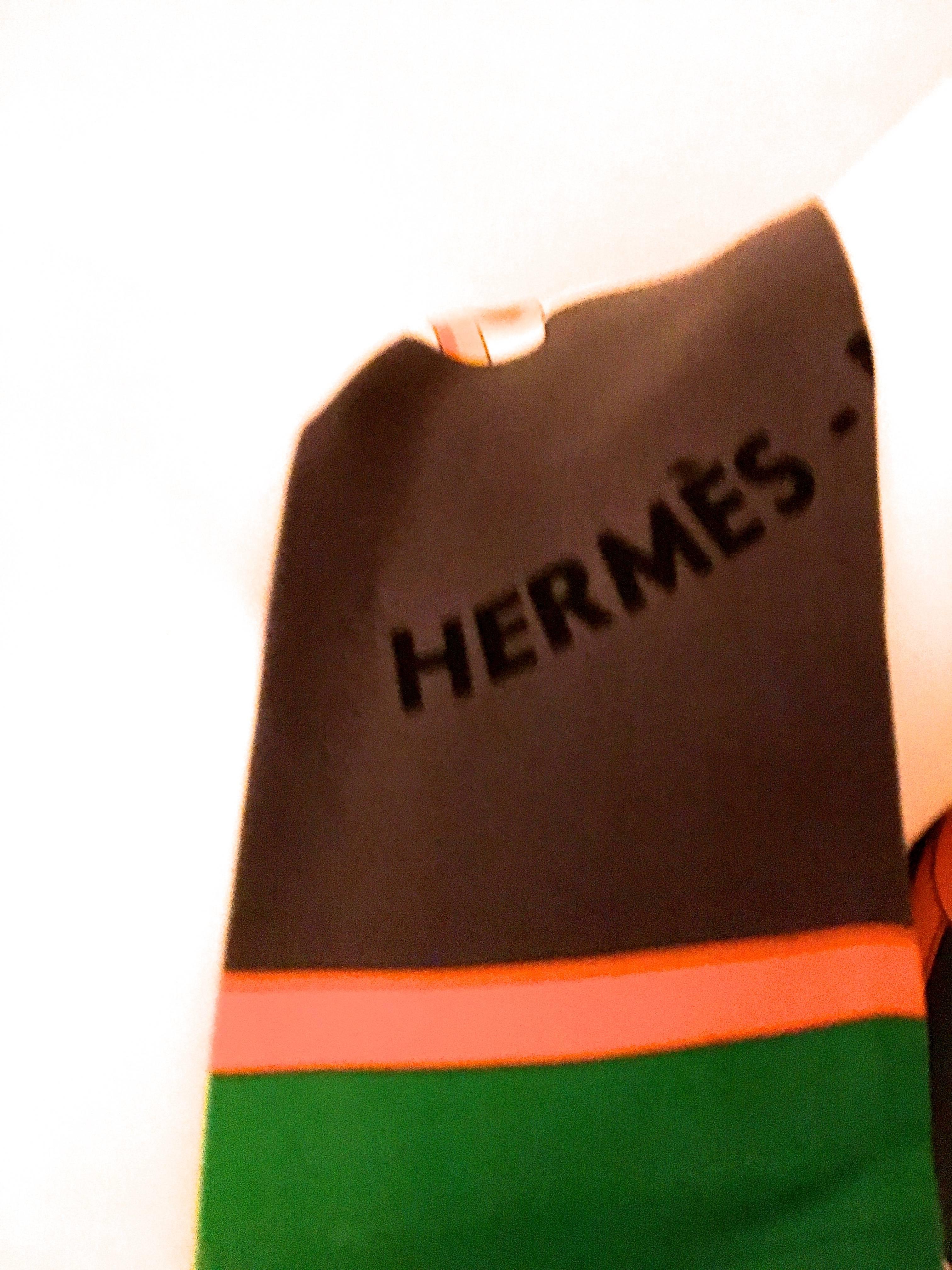 Brown Rare Hermes Silk Scarf / Snood For Sale