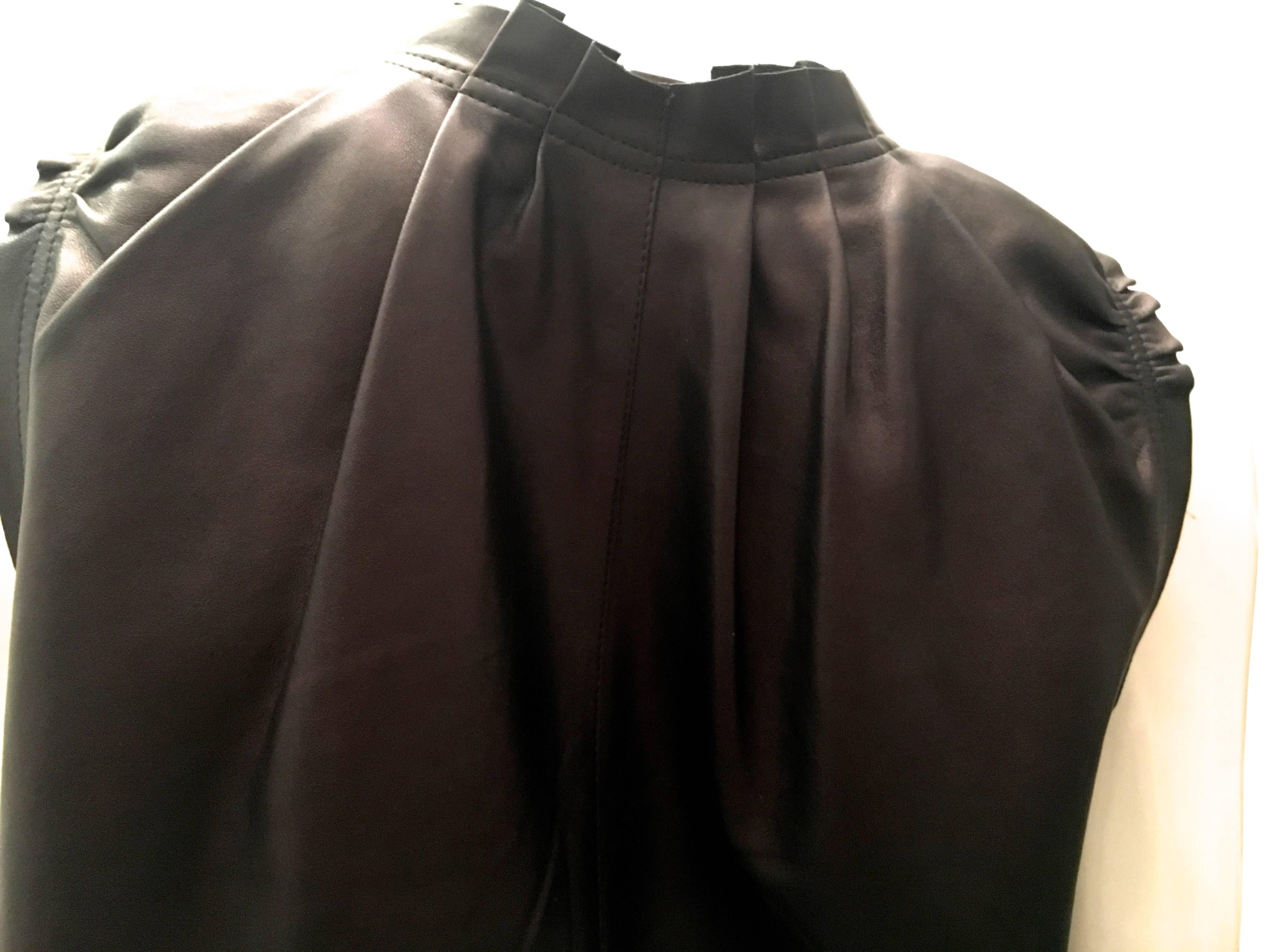 Women's or Men's New Louis Vuitton Vest - 100% Leather - Dark Brown For Sale