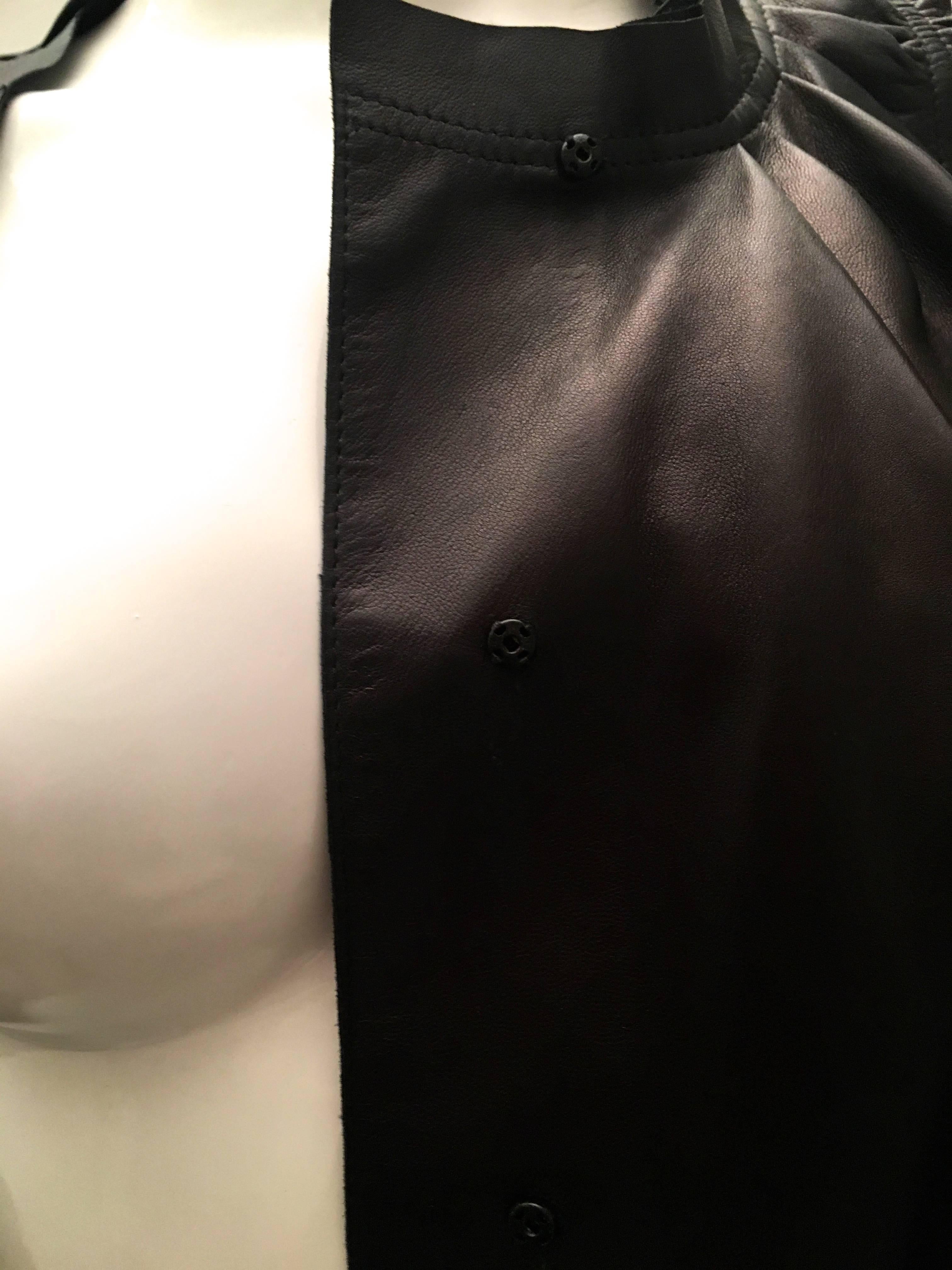 New Louis Vuitton Vest - 100% Leather - Dark Brown For Sale 1