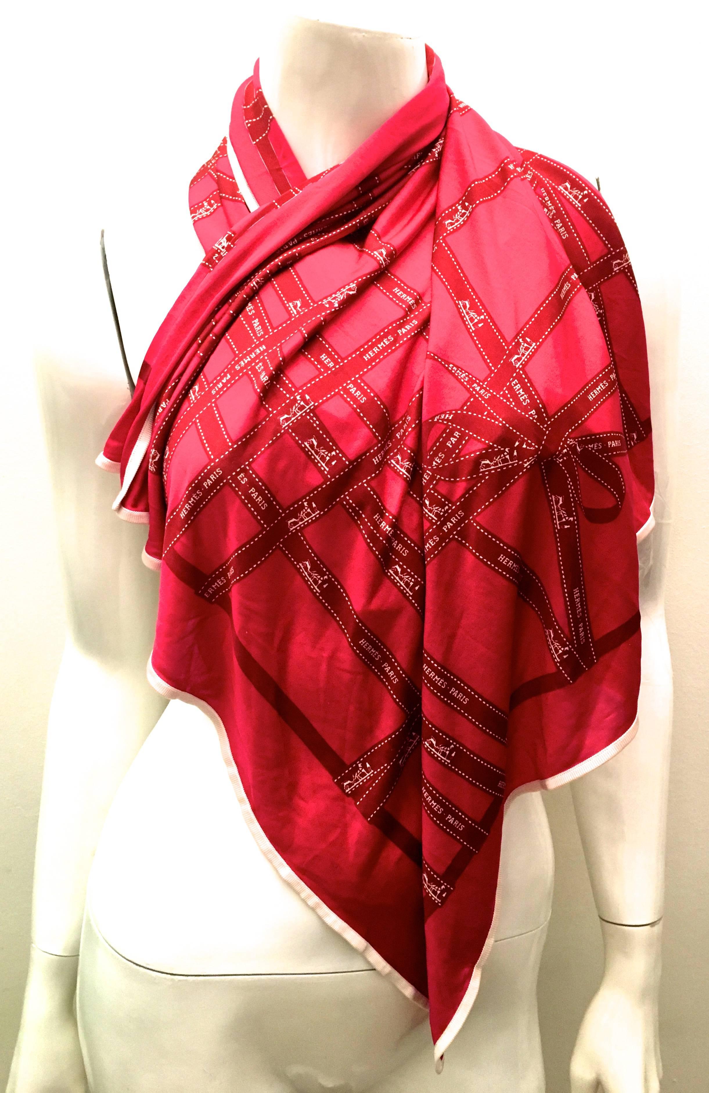 Hermes Silk Jersey Shawl / Scarf In Excellent Condition For Sale In Boca Raton, FL