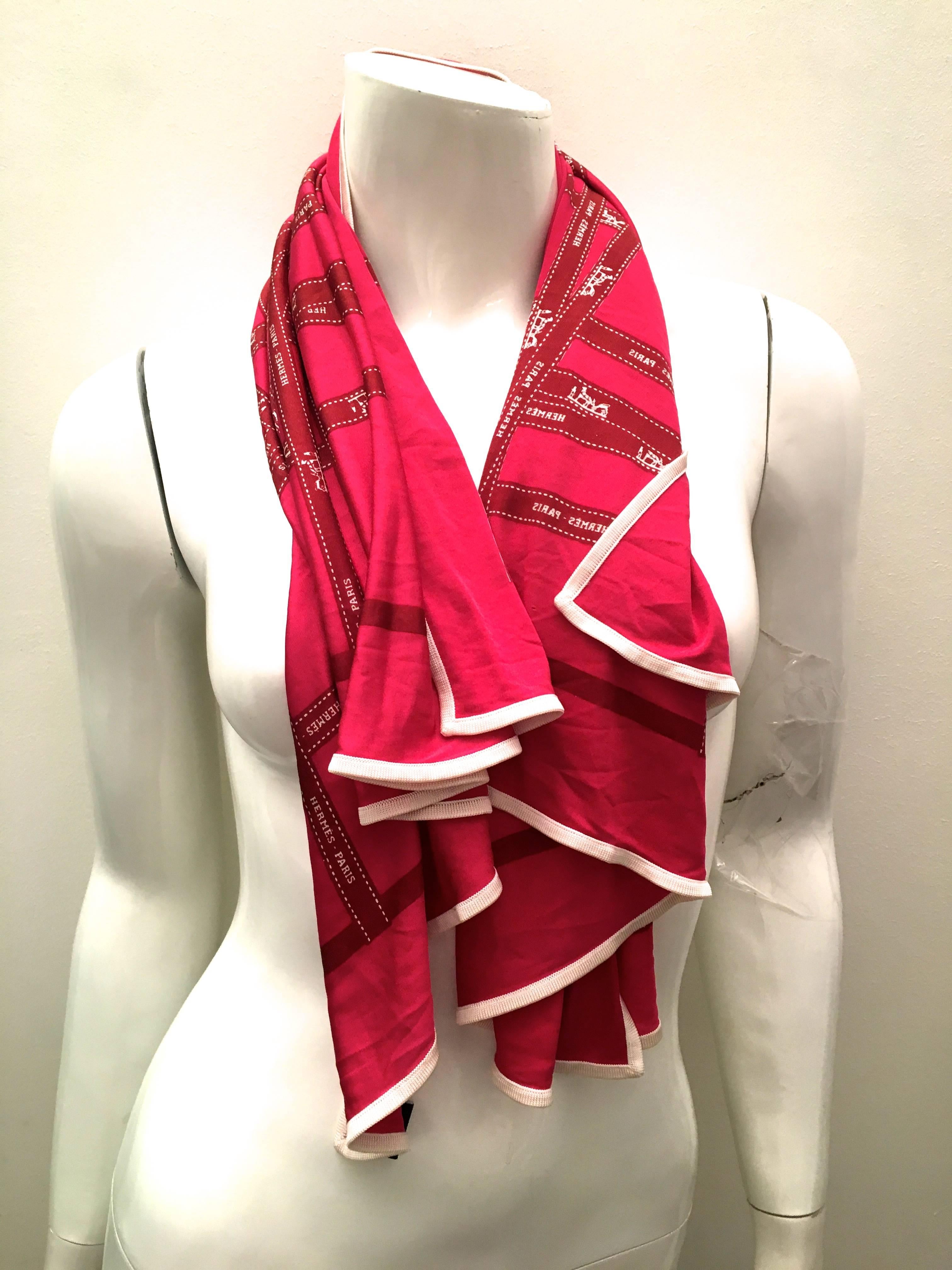 Hermes Silk Jersey Shawl / Scarf For Sale 3