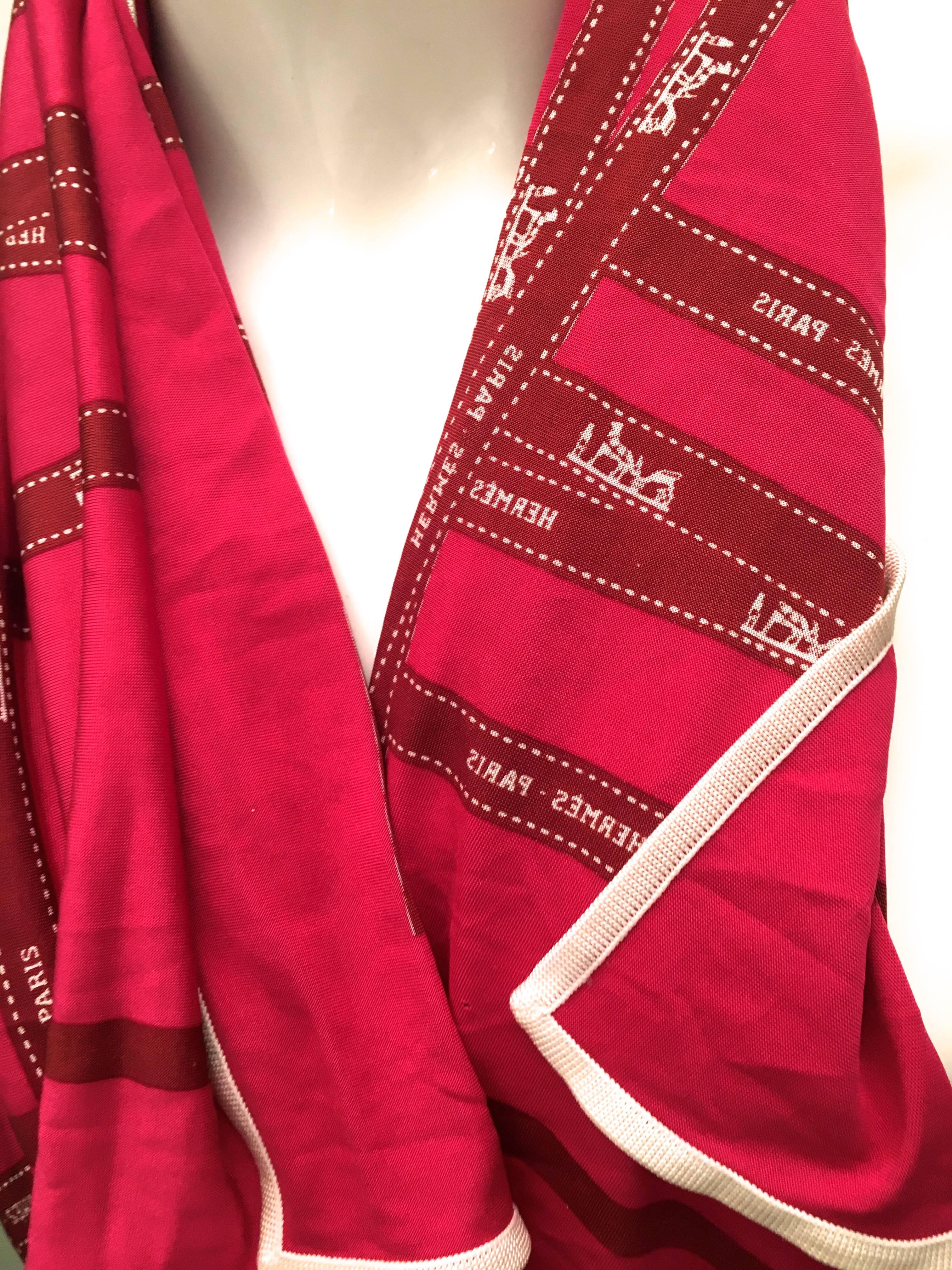 Hermes Silk Jersey Shawl / Scarf For Sale 5