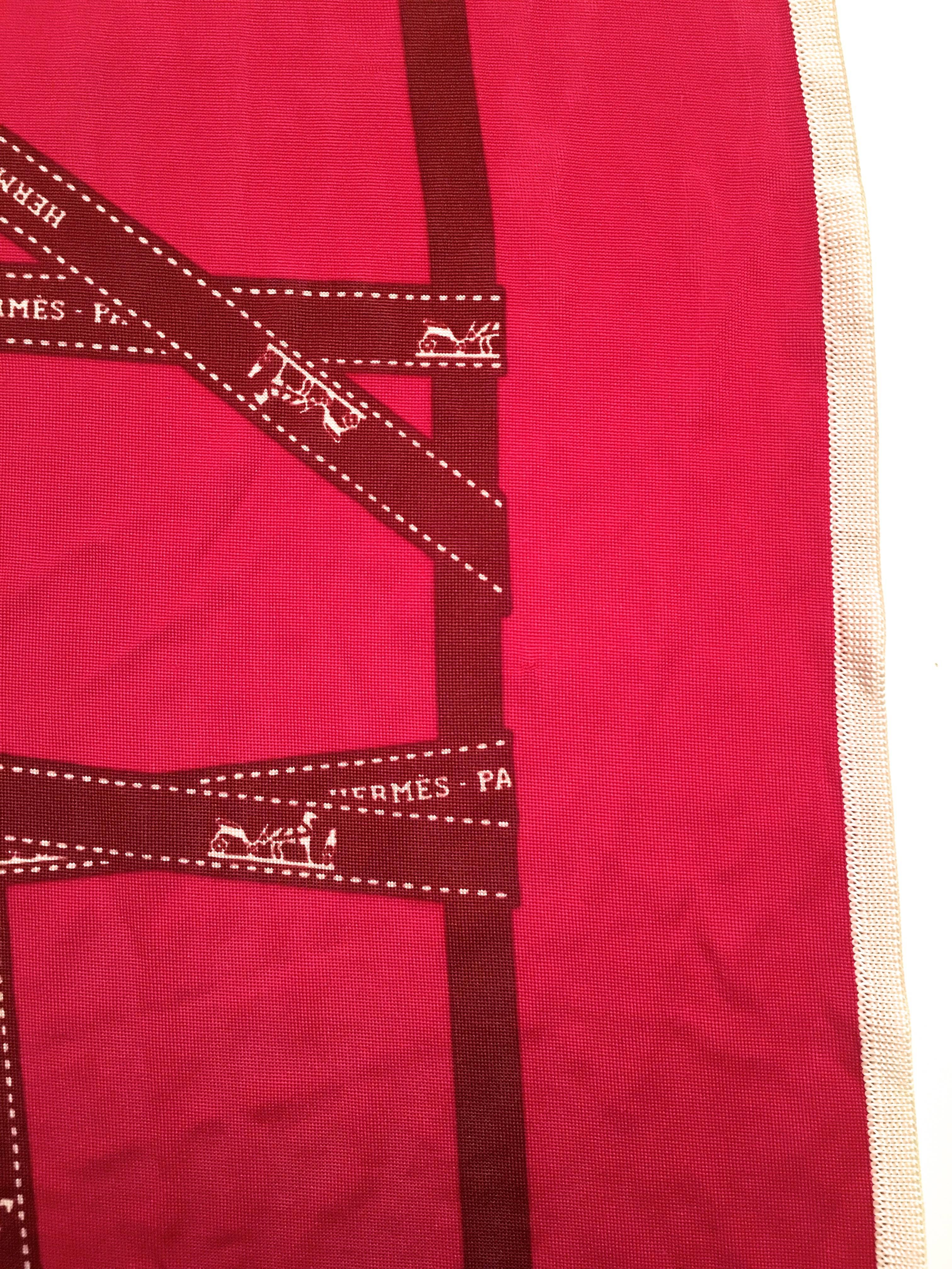 Hermes Silk Jersey Shawl / Scarf For Sale 1