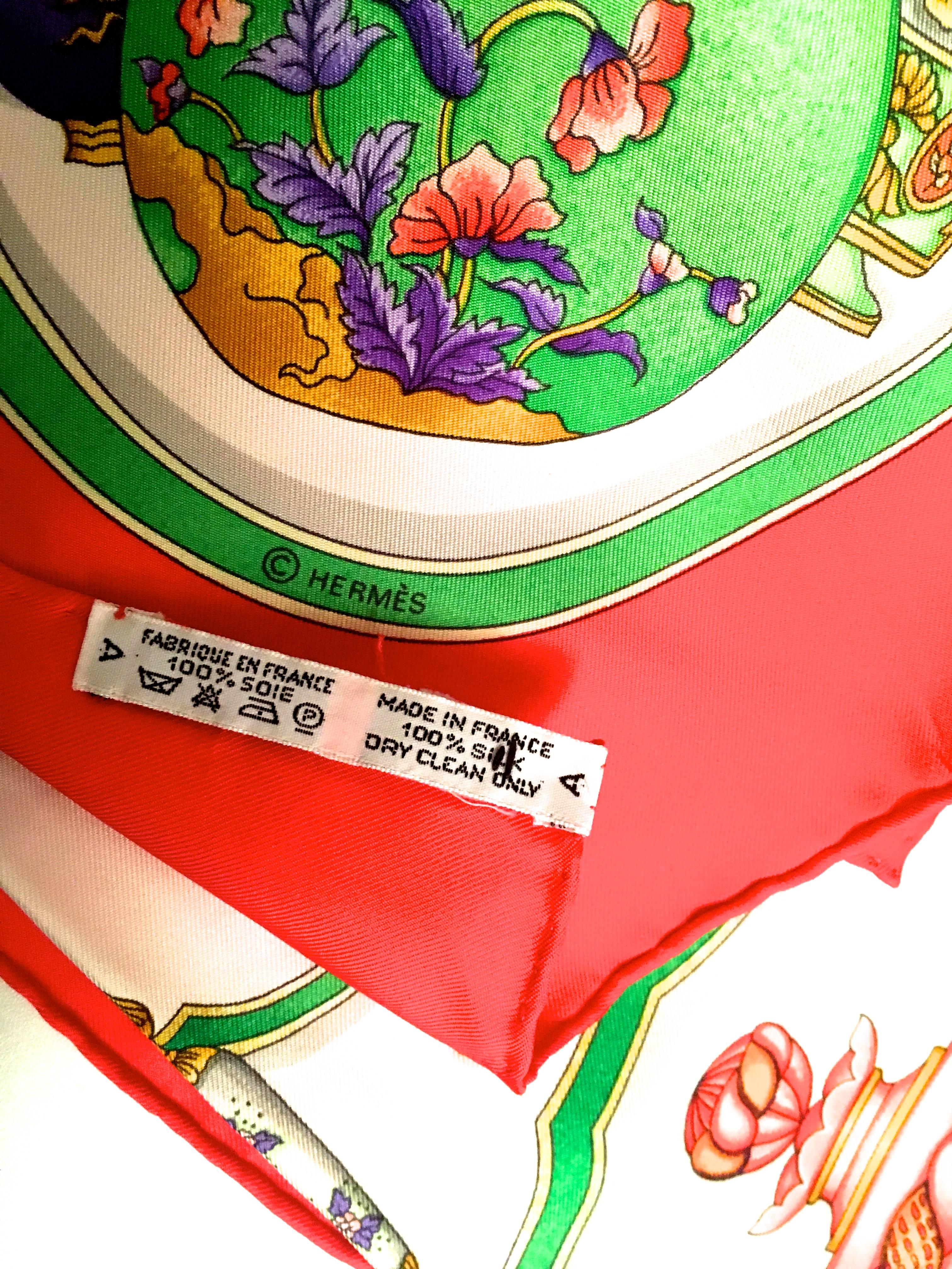  Hermes Silk Scarf - Catherine Baschet - 1988 RARE In Excellent Condition For Sale In Boca Raton, FL