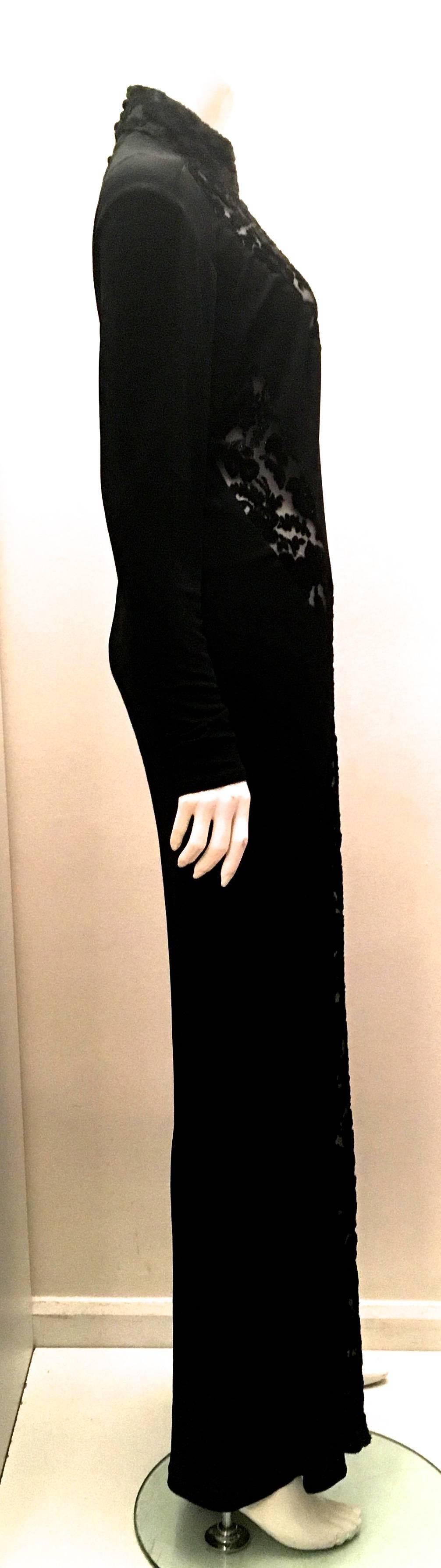 Black Rare 1970’s Ossie Clark Evening Gown For Sale