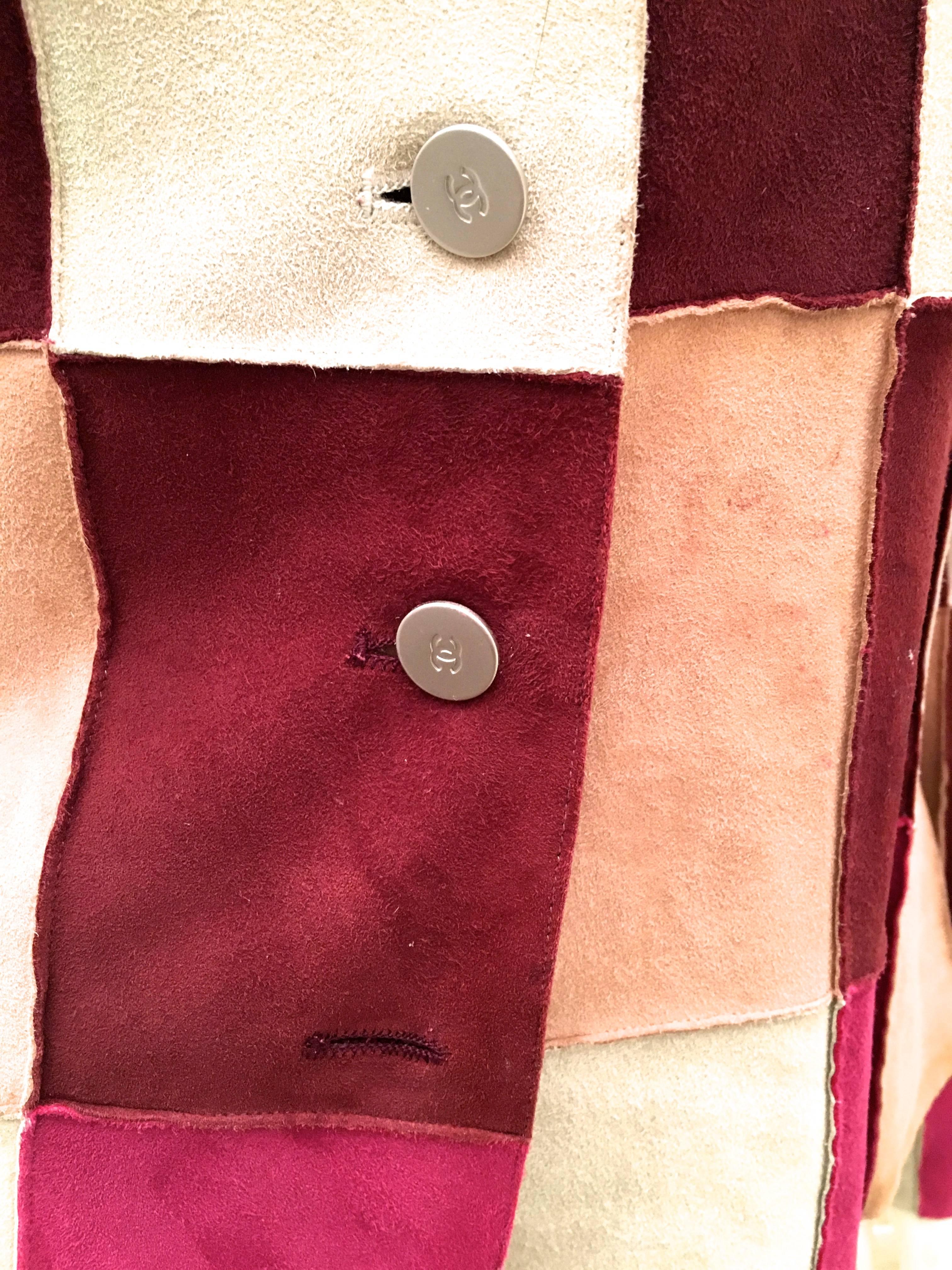 patchwork suede jacket