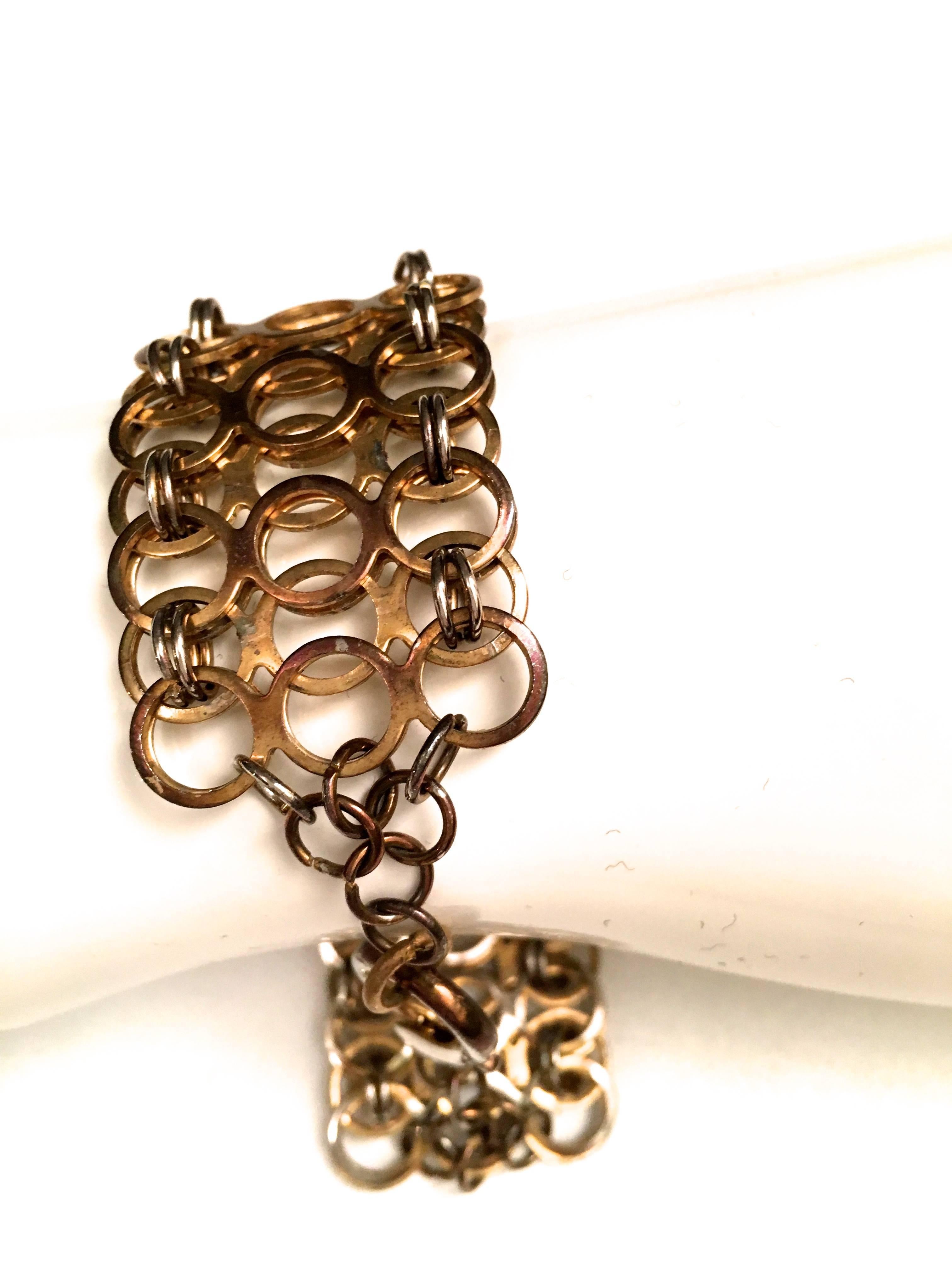 Paco Rabanne Link Bracelet, 1960s In Excellent Condition In Boca Raton, FL