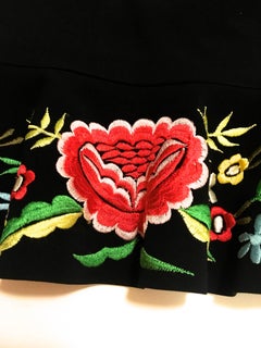 Moschino Skirt - Like New - Black  Skirt with Floral Trim