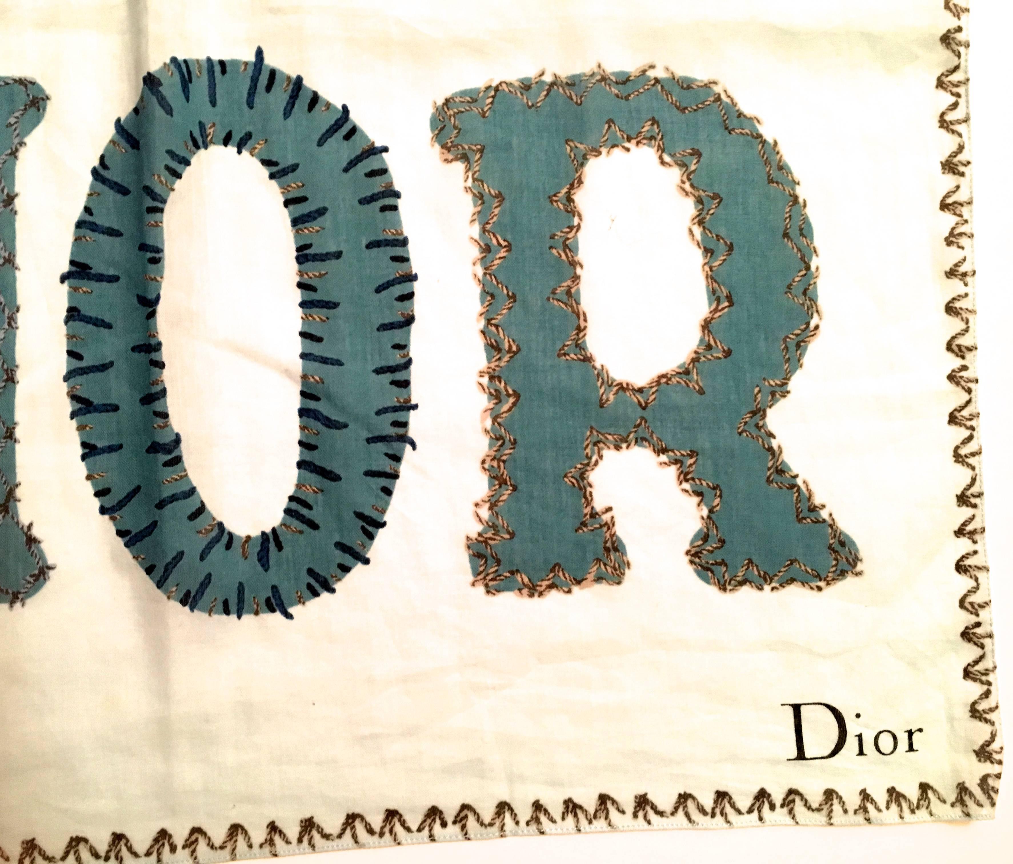 Christian Dior Scarf   J'Adore Dior 100% Cotton For Sale 2