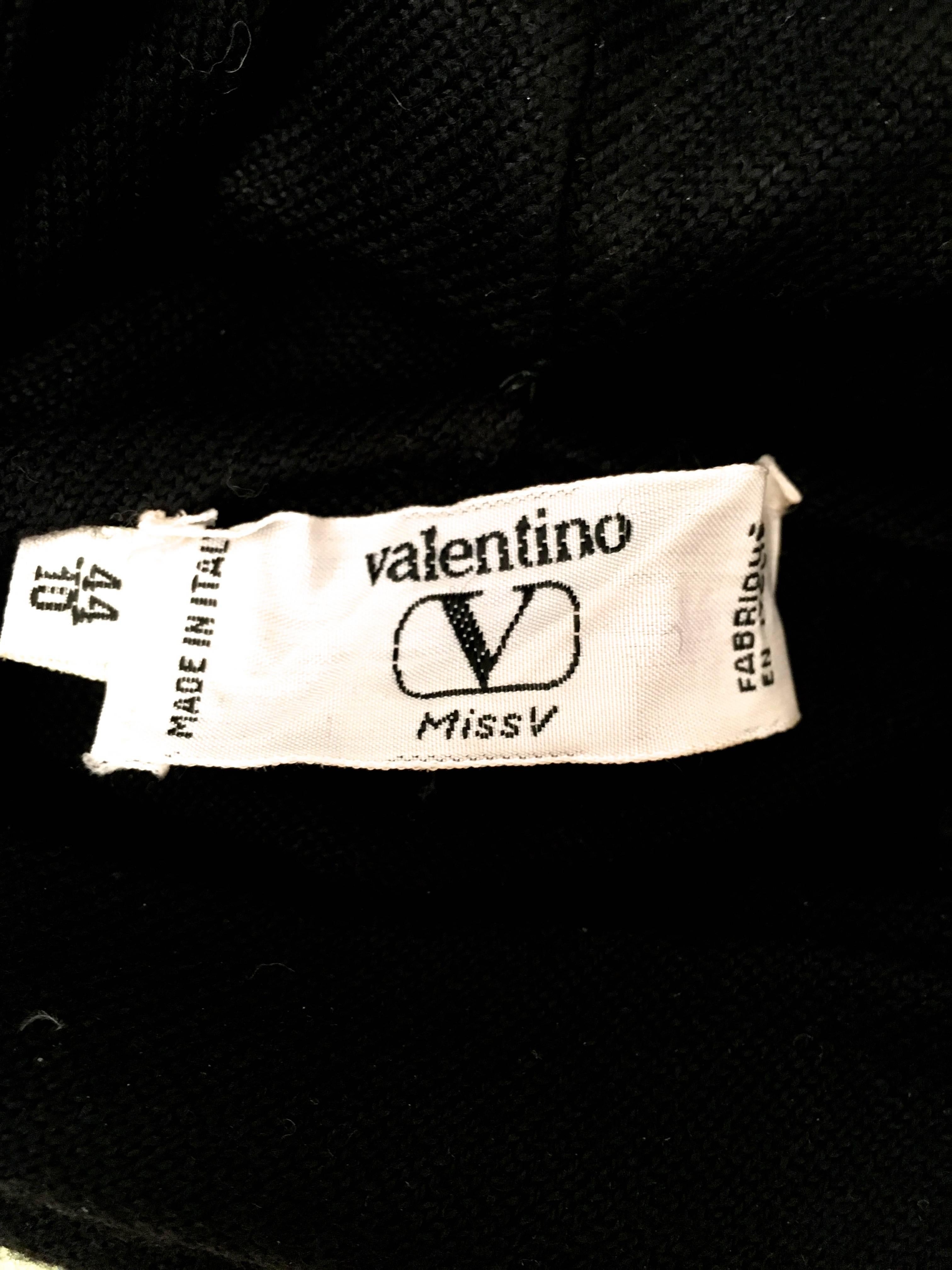 Valentino Black Sweater  1980’s For Sale 3