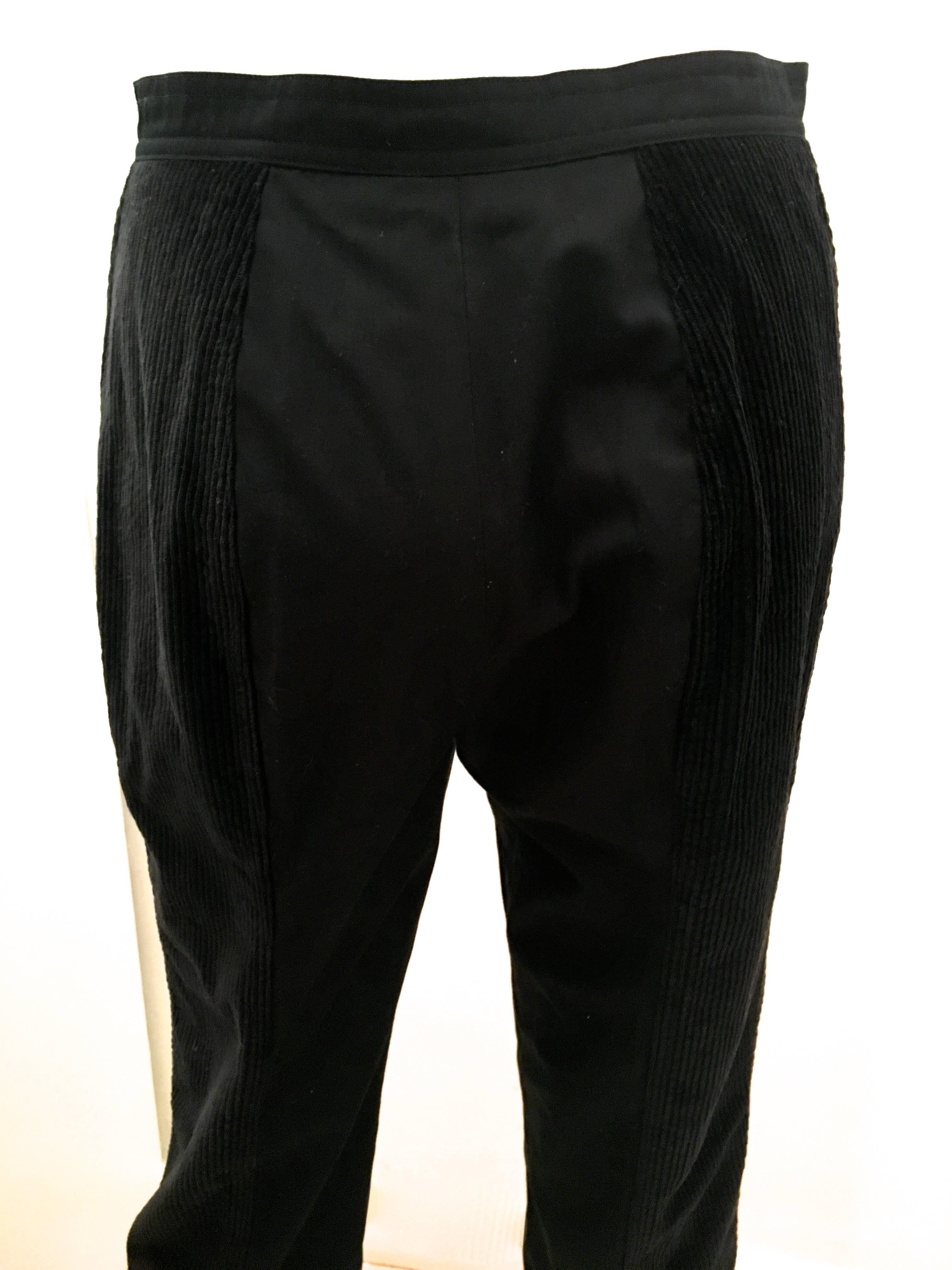 Courreges Corduroy Pants - Black - 1970's For Sale 1