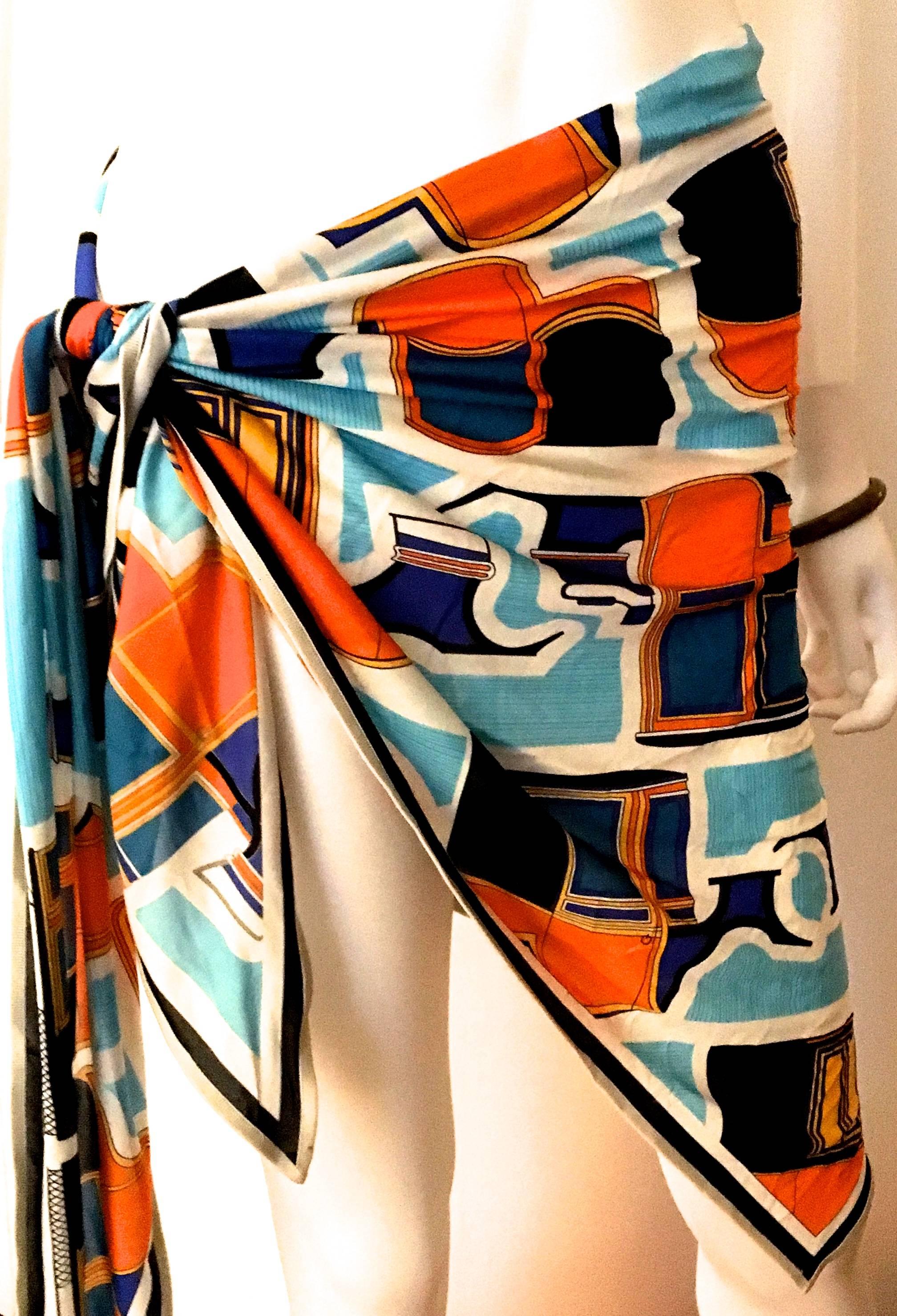 Rare Hermes Shawl/Scarf -  Triangle - Silk Jersey For Sale 1