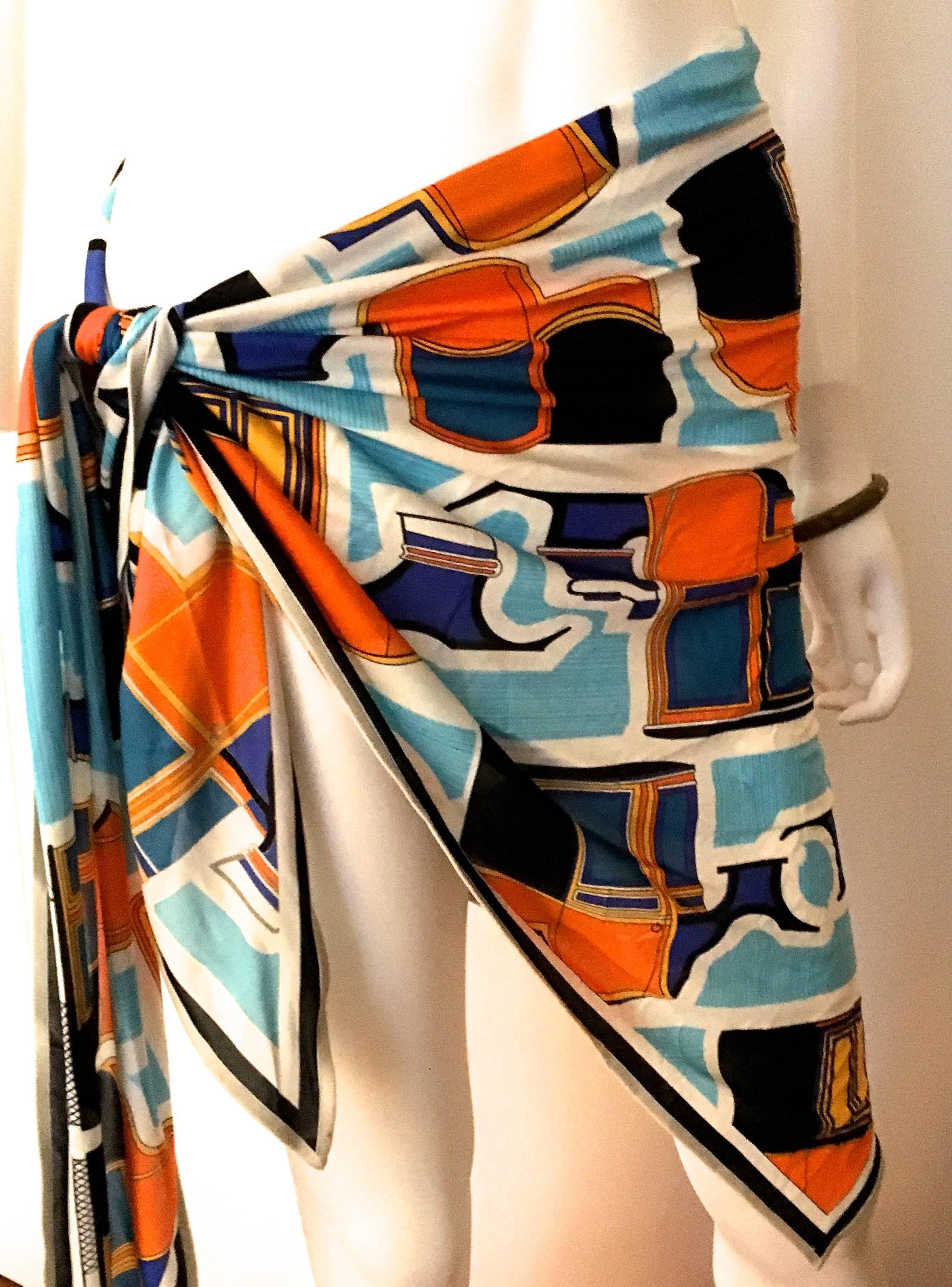 Women's or Men's Rare Hermes Shawl/Scarf -  Triangle - Silk Jersey For Sale