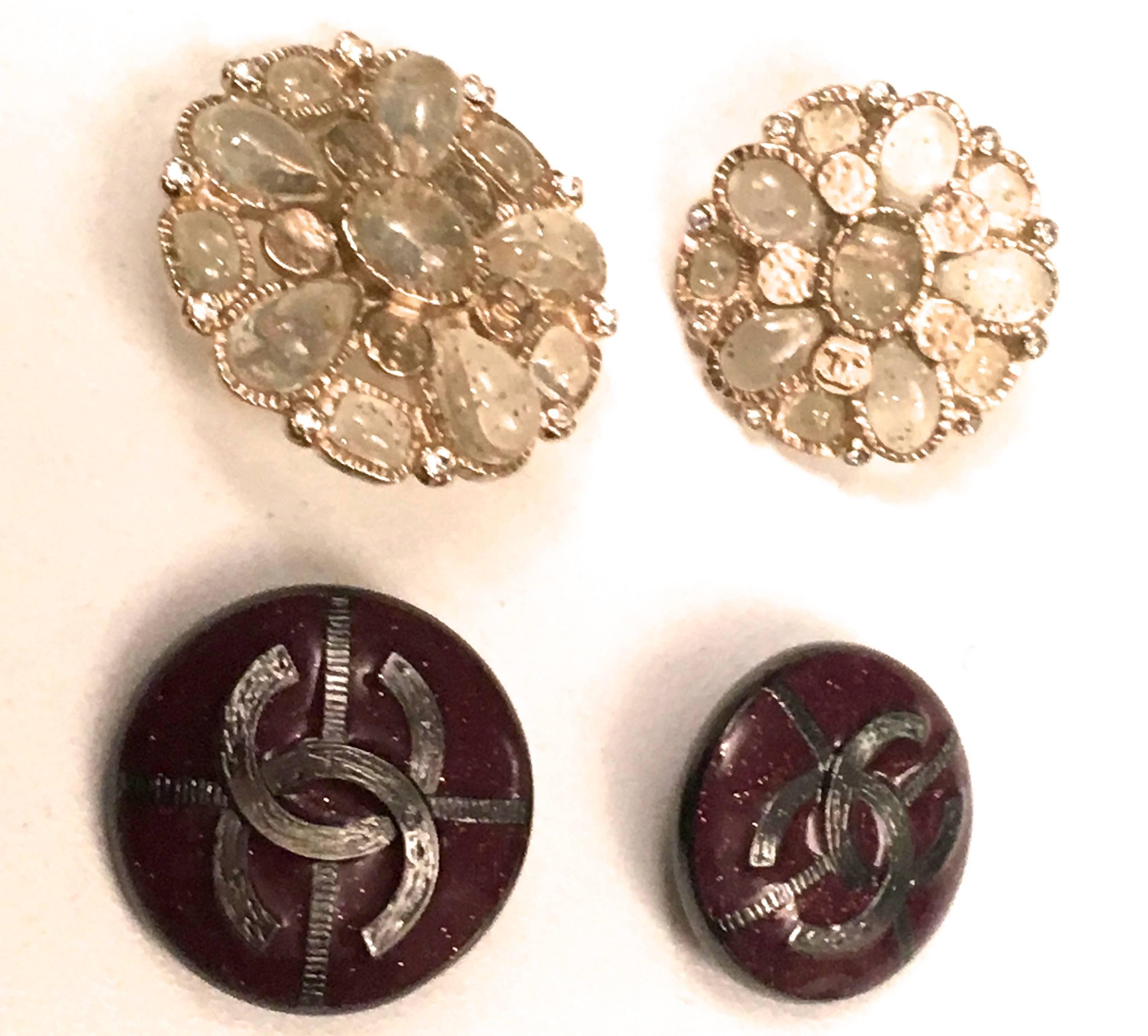 Brown Chanel Buttons Gripoux - Set of 8 Assorted Buttons 