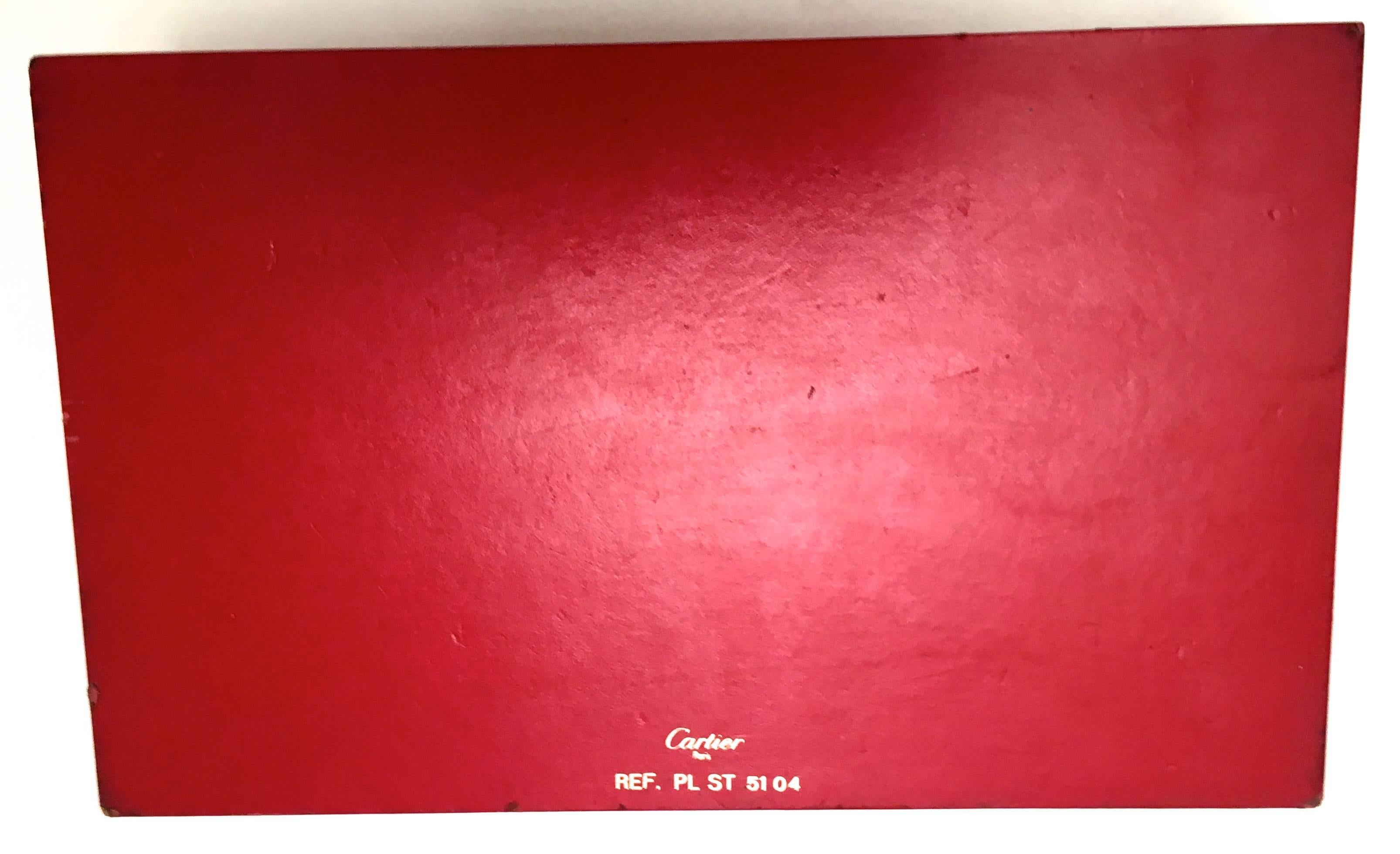 Red Cartier Jewelry and Watch Box - Extra Large Size For Sale