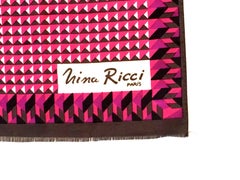 Vintage Nina Ricci 100% Silk Scarf Mint Condition, 1960s