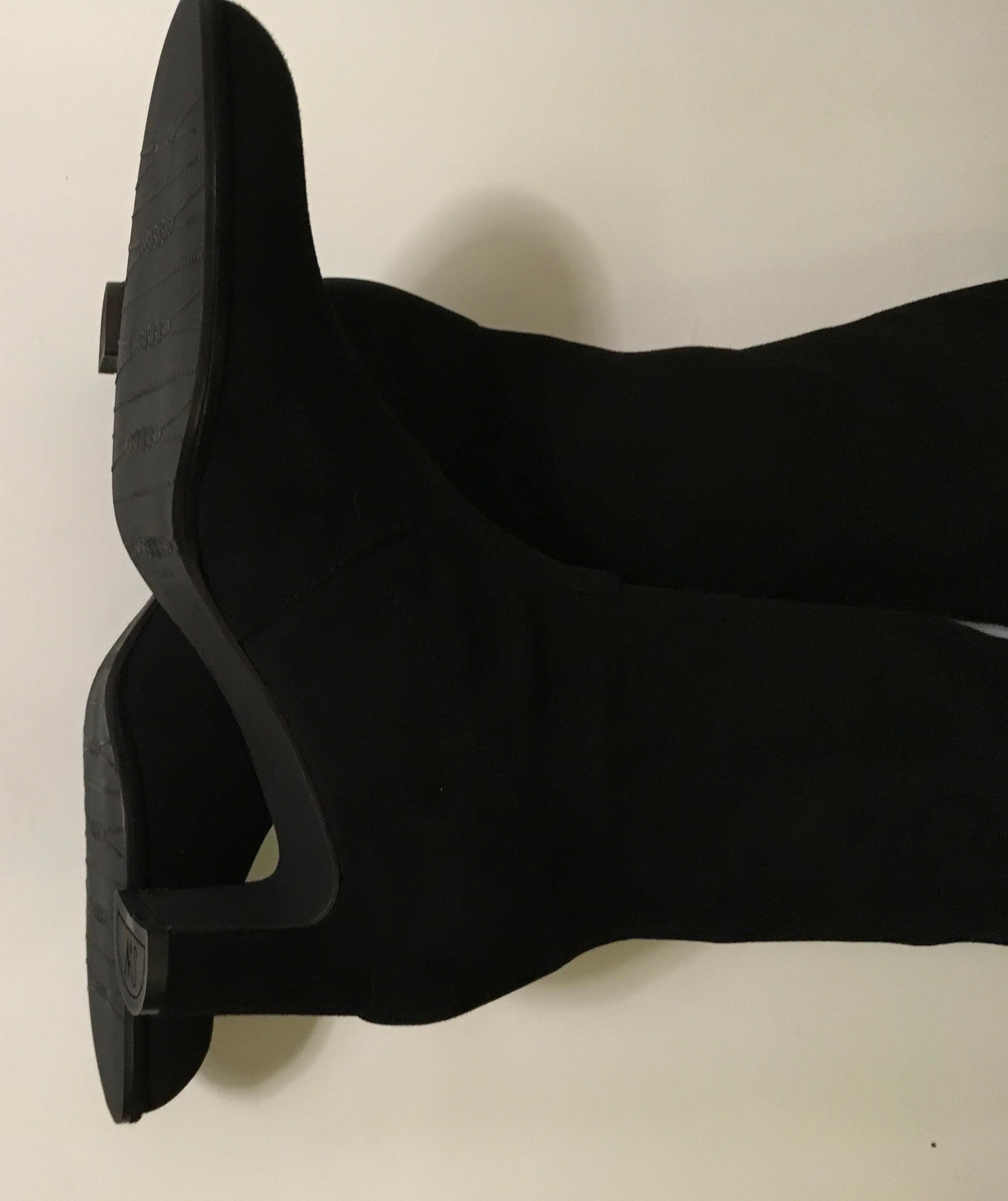 Women's Stuart Weitzman Over-the-knee Black Suede Boots  For Sale
