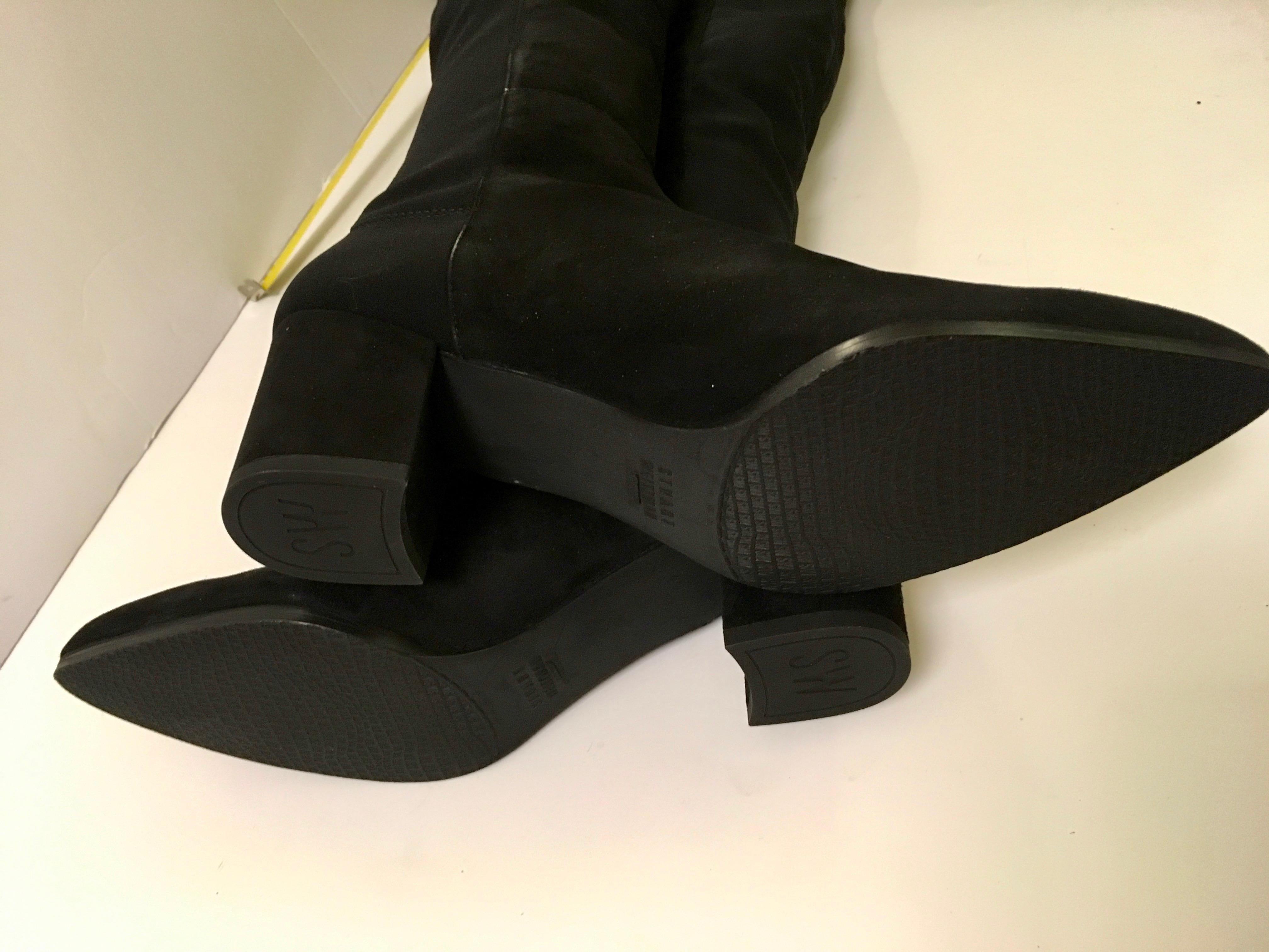 Stuart Weitzman Black Suede Over-the-knee Boots For Sale 2