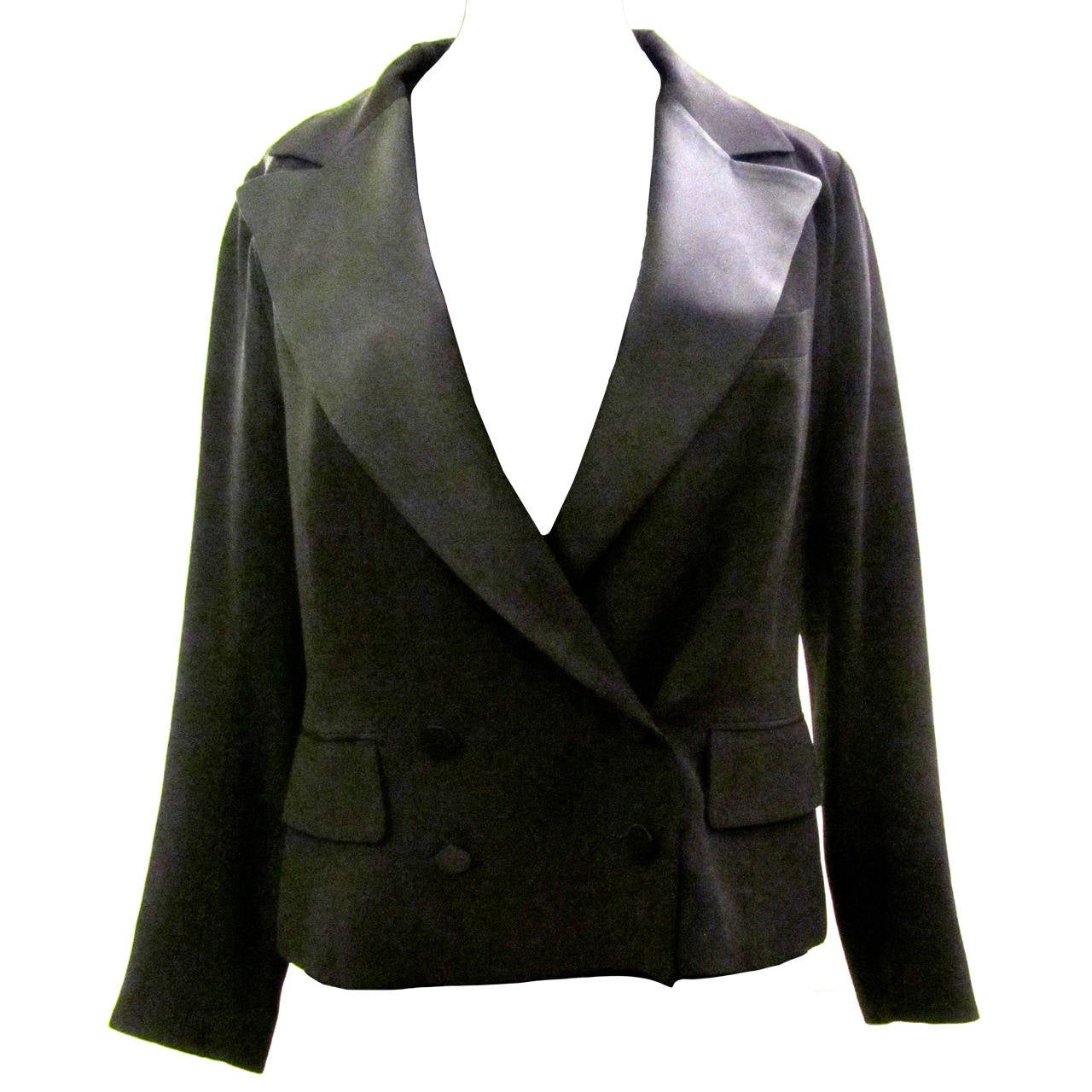 Louis Vuitton Black Women's Tuxedo Jacket - Size 40 For Sale