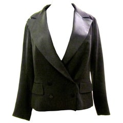 Used Louis Vuitton Black Women's Tuxedo Jacket - Size 40