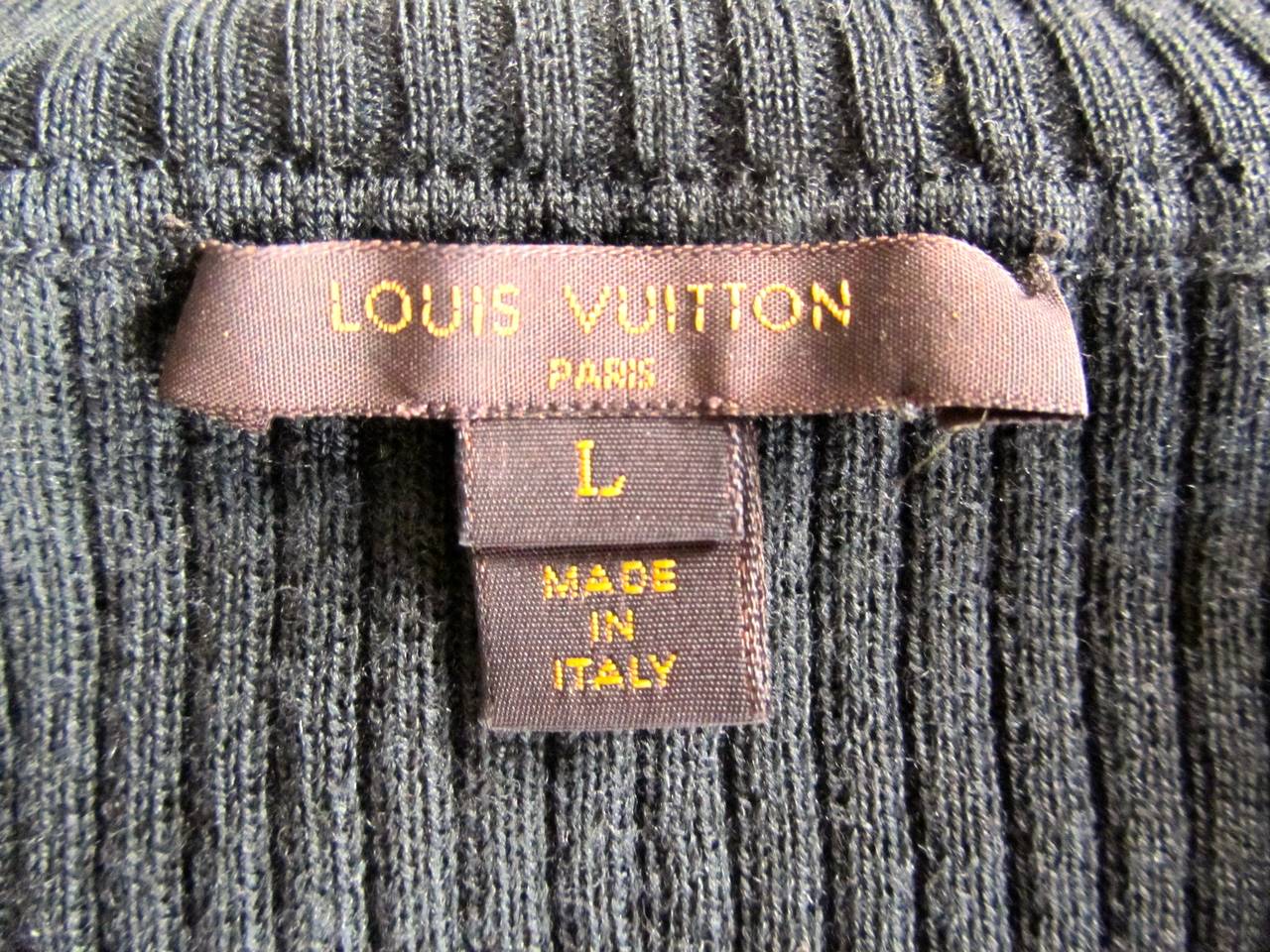 Black Louis Vuitton Sweater Short Sleeve / Top - Silk and Wool For Sale