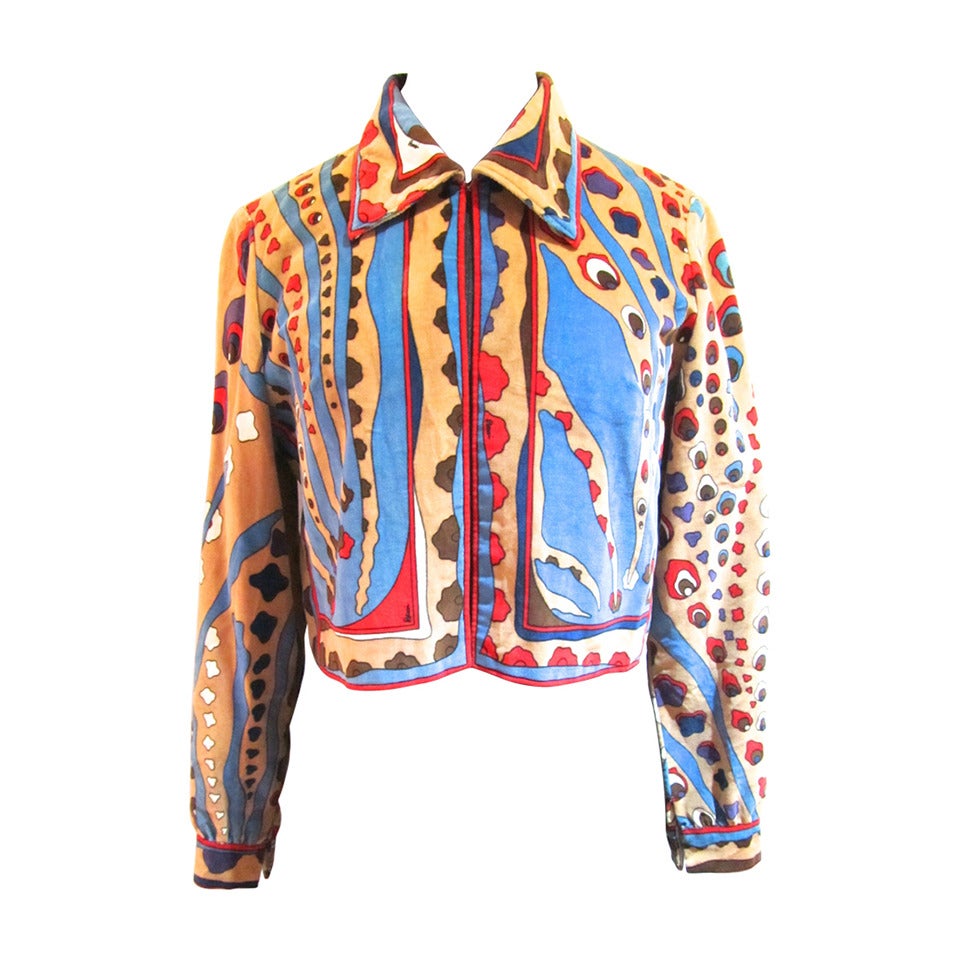 Averardo Bessi Velvet Blazer - Bolero - C 1970 For Sale