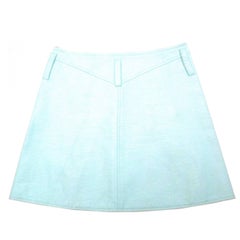Vintage Courreges Sea Foam Aqua Mini Skirt  