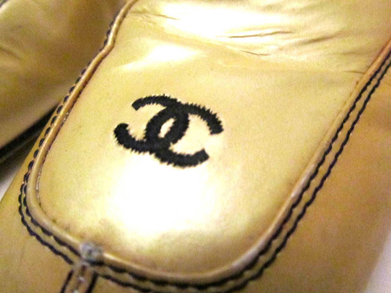 Women's Pre-1980's Chanel Pumps - Patent Leather - Yellow - Size 40