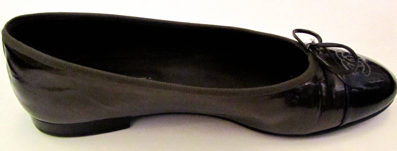 Chanel Ballerina Flat - Bronze / Brown Patent - Black Toe - Size 40.5 ...