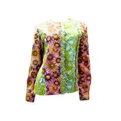 Vintage Koos Van Den Akker Floral Design Cotton Shirt