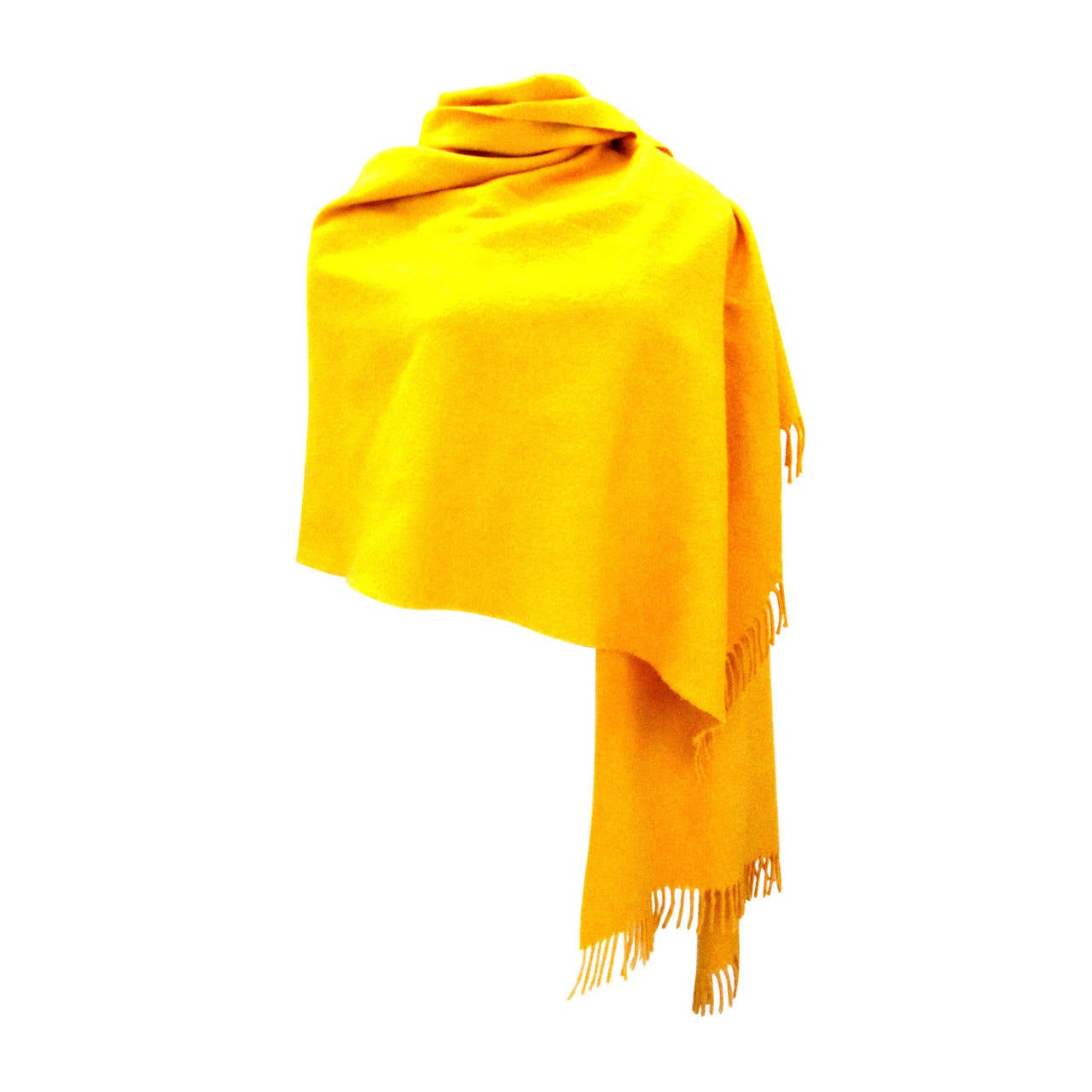 Hermes Cashmere Scarf / Shawl - Yellow