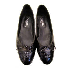 Chanel Ballerina Flat - Bronze / Brown Patent - Black Toe - Size 40.5 3