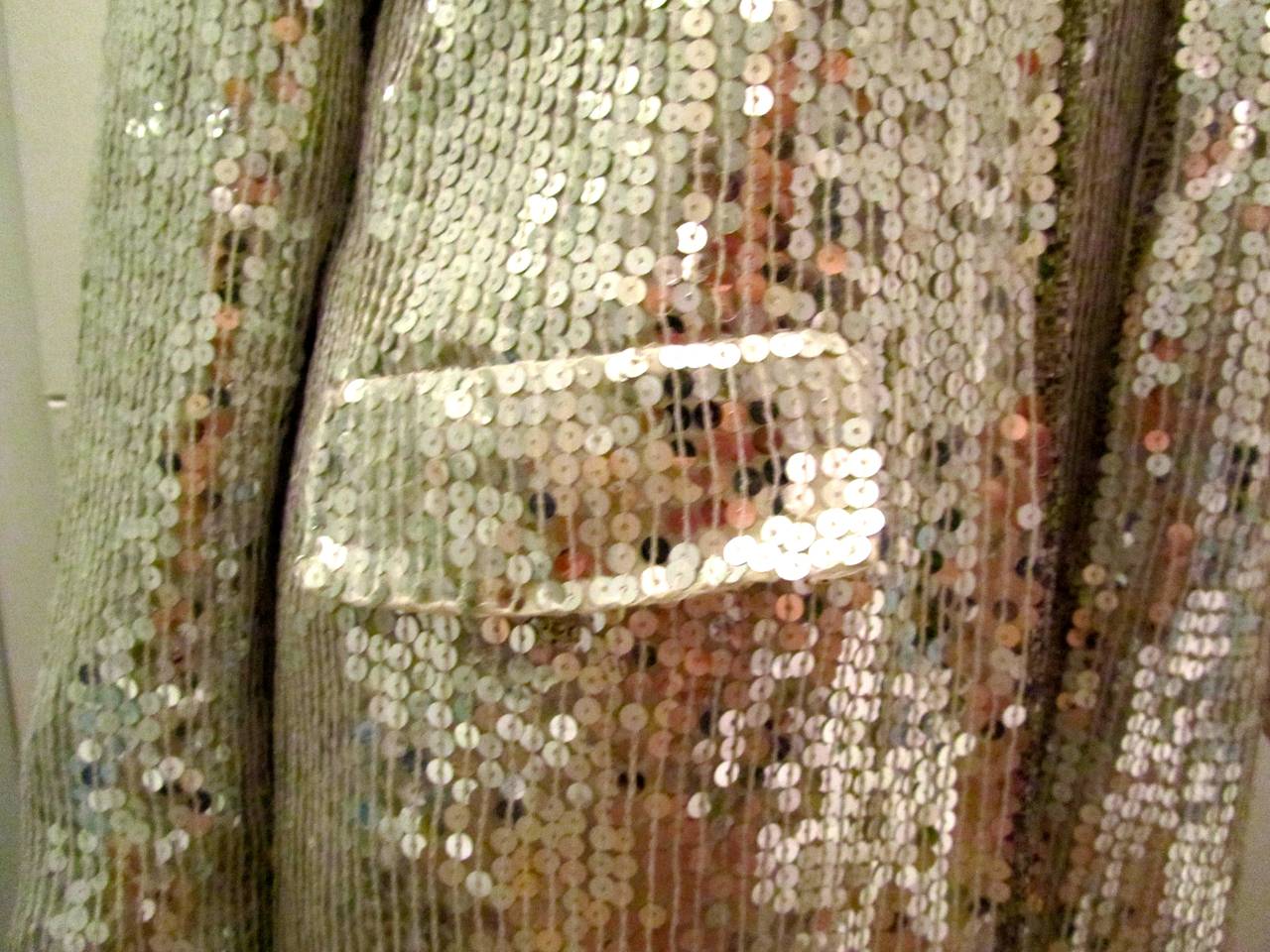 Dynamite 2 Piece Sequin Cocktail Dress with Jacket - Disco Era For Sale 1