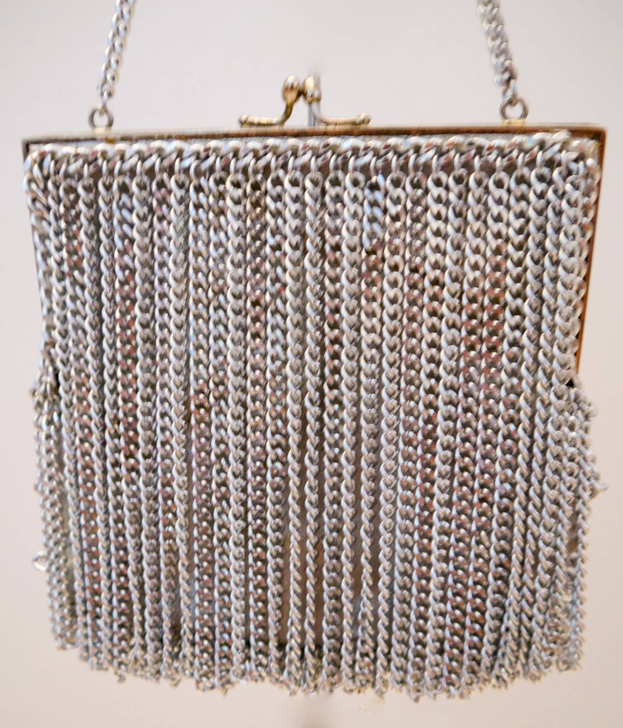 1950's Walborg Metal Chain Evening Bag For Sale at 1stDibs