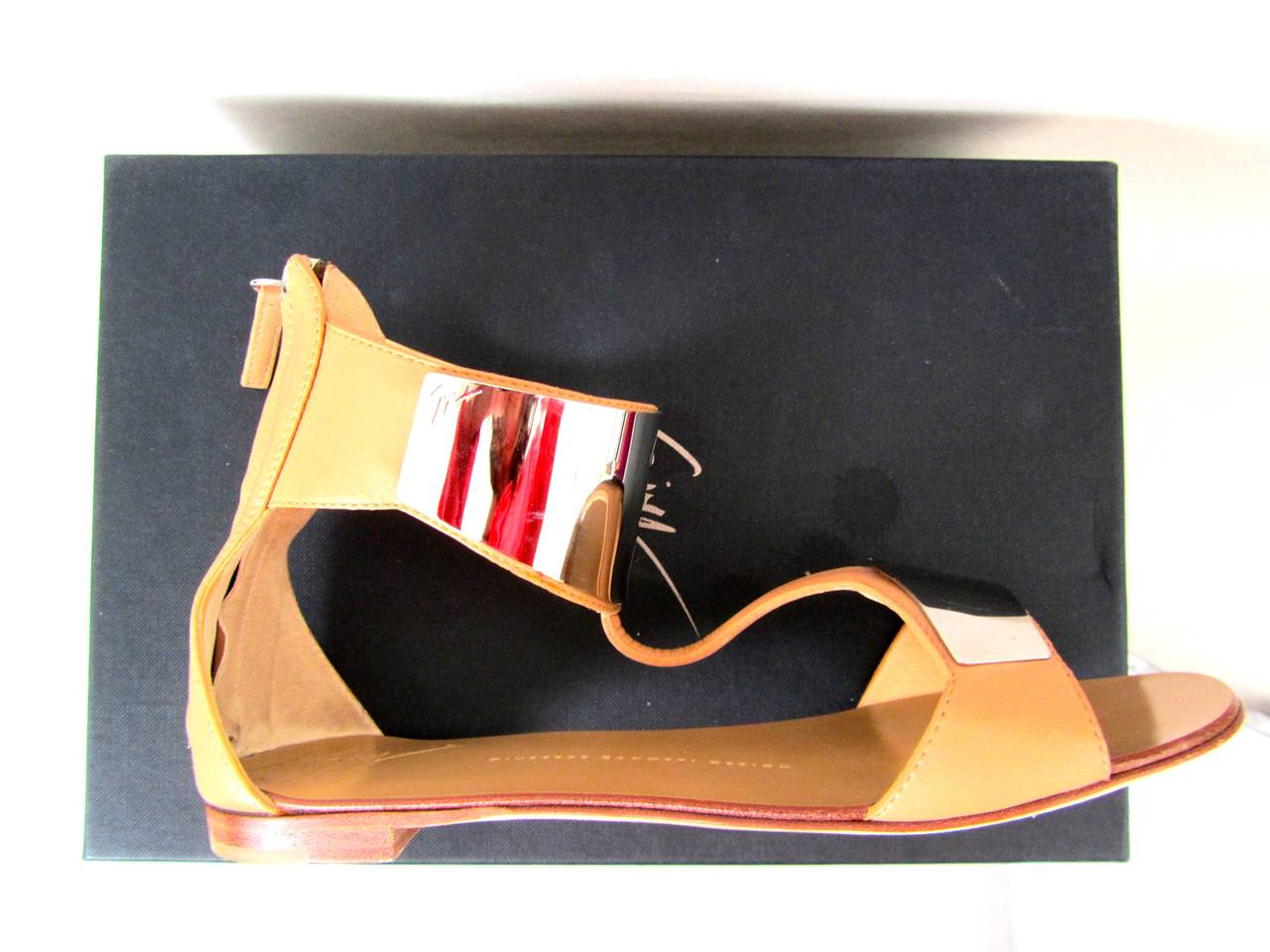 Giuseppe Zanotti Mirrored Gladiator Sandals - Size 37.5 For Sale 4