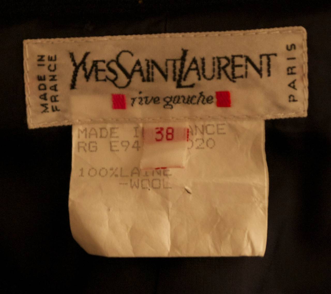 Yves Saint Laurent (YSL) Suit - Black Jacket with Red Pants For Sale at ...