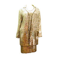 Vintage Dynamite 2 Piece Sequin Cocktail Dress with Jacket - Disco Era