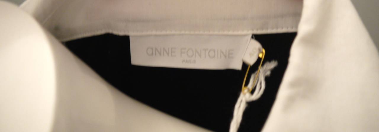 Anne Fontaine Black and White Blouse In New Condition In Boca Raton, FL