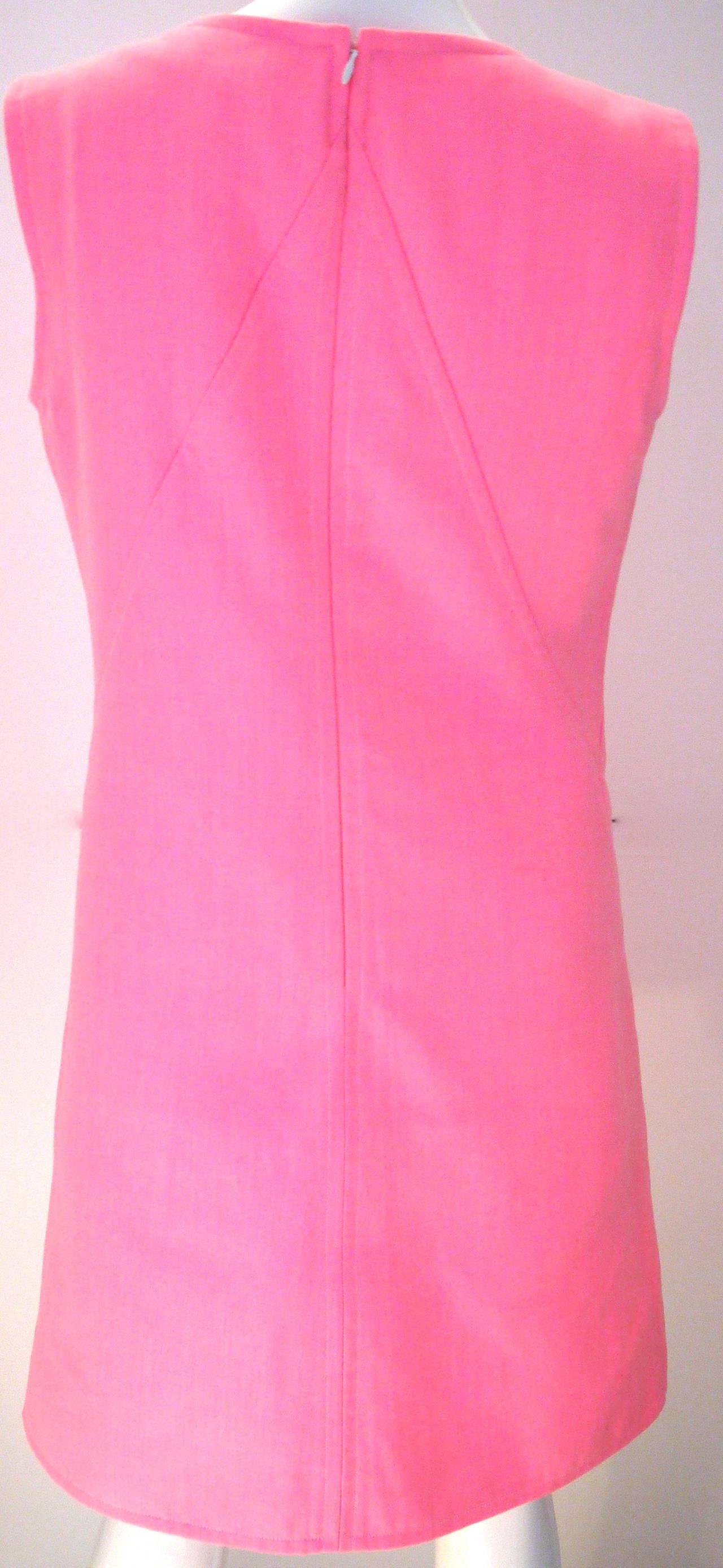 New Courreges Pink Dress - Size 40 In New Condition For Sale In Boca Raton, FL