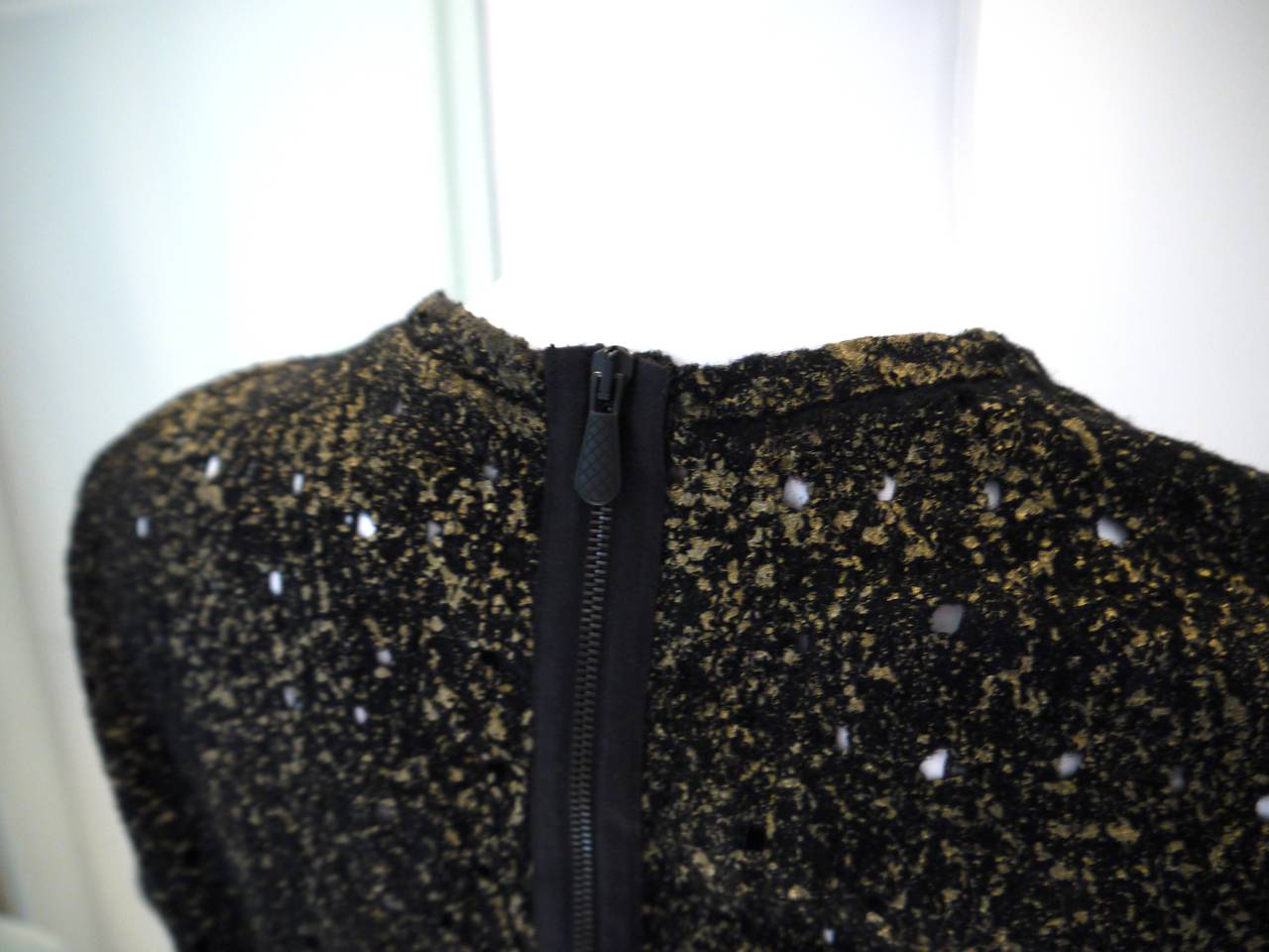 Bottega Veneta Black and Gold Shirt - Size 42 In Excellent Condition In Boca Raton, FL